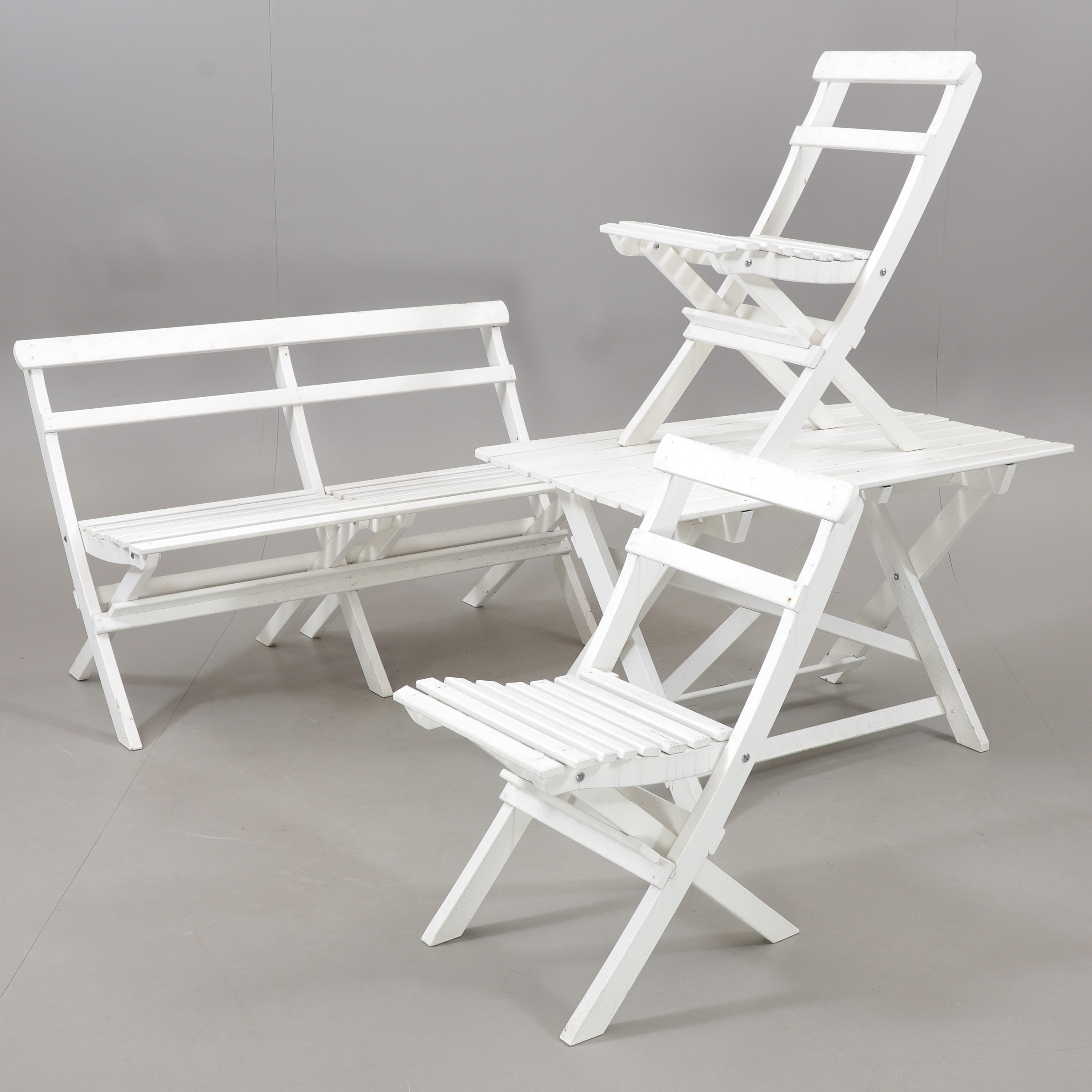 TRÄDGÅRDSMÖBEL, 4 delar, "Torpet" ur serien Småland, Hillerstorp, Sverige, 2000-tal.