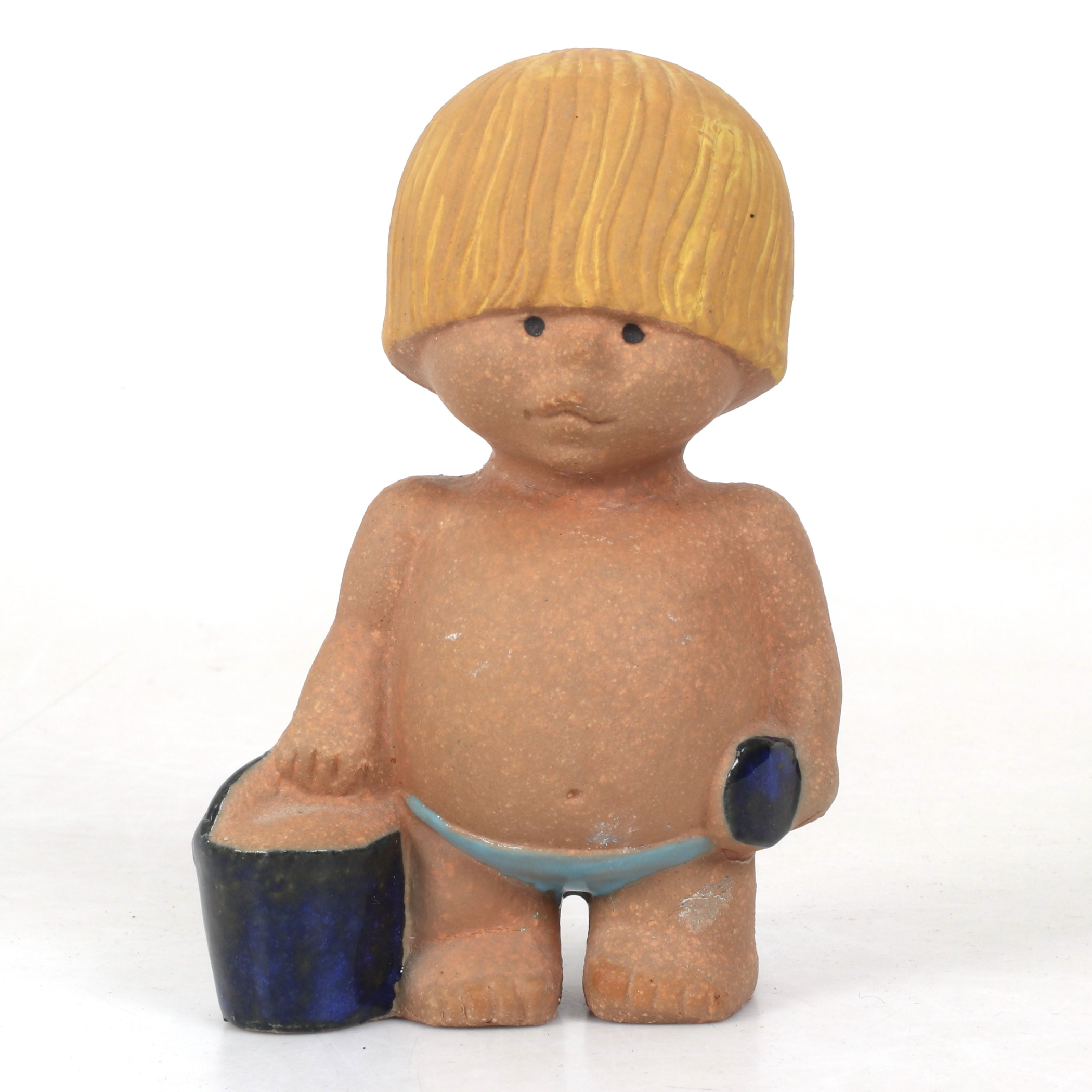 LISA LARSON. Figurin, "Väst" ur serien "All världens barn", stengods, Gustavsberg.