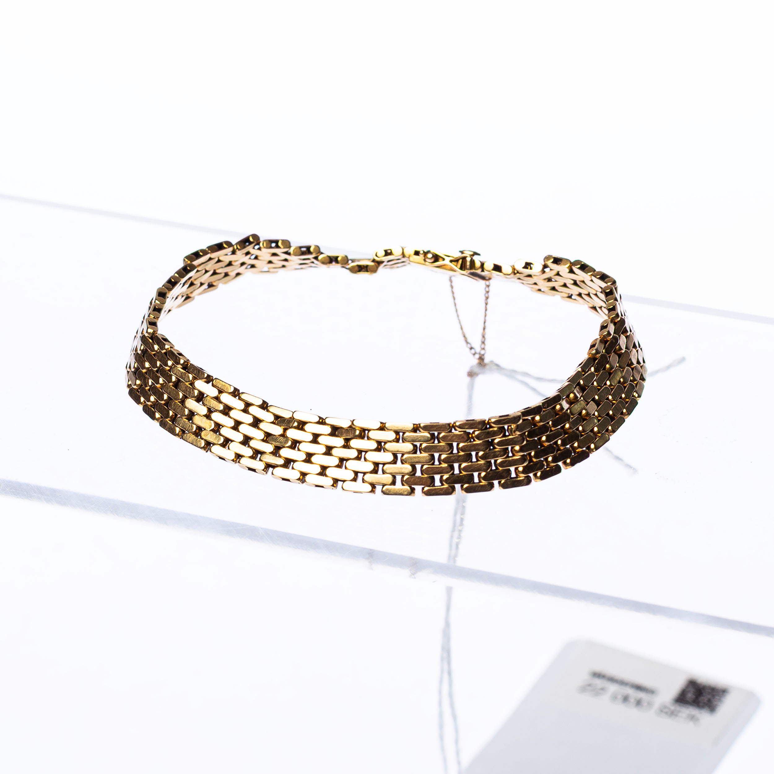 ARMBAND, 18 k guld, korridorlänk, 1930.