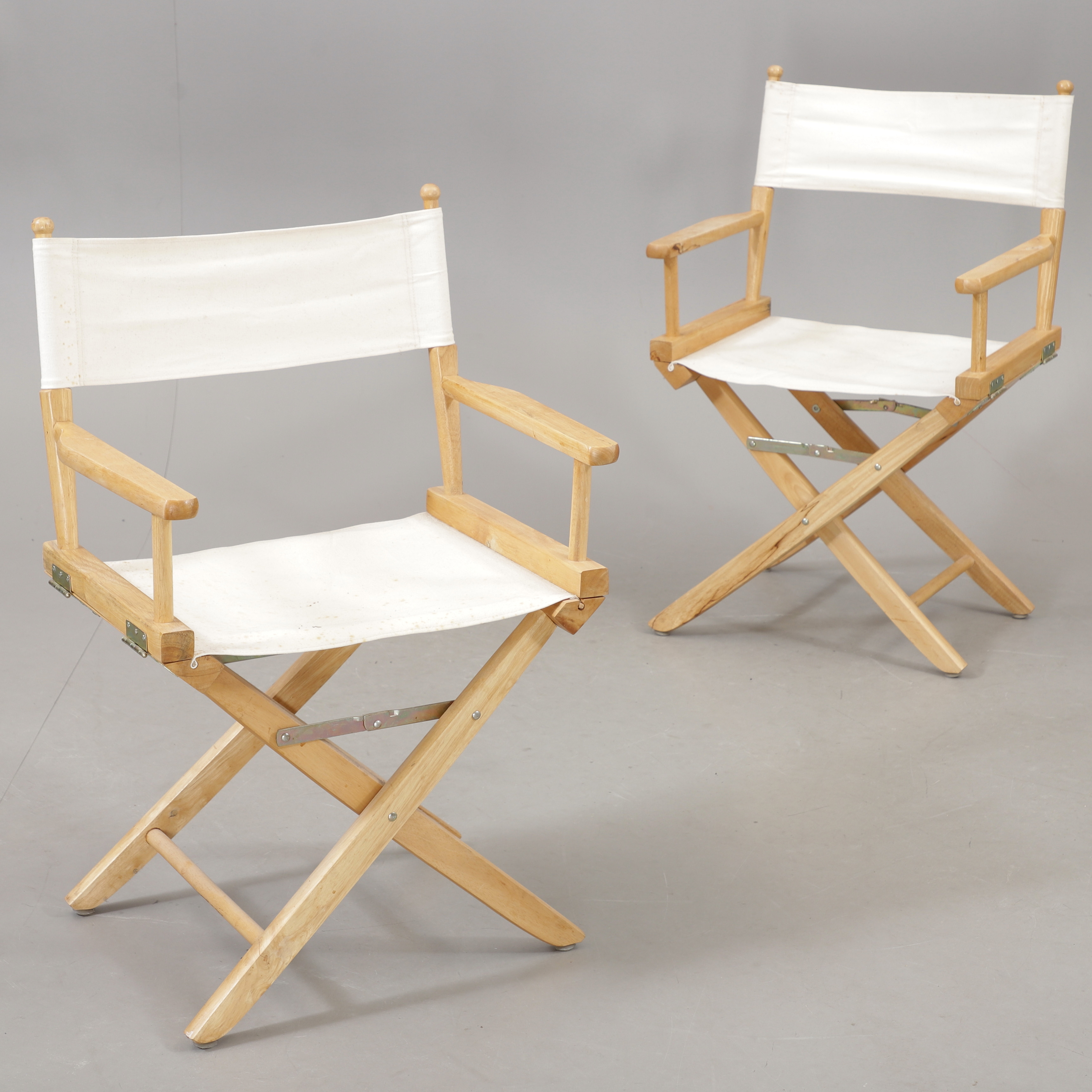 REGISSÖRSSTOLAR, ett par, teak/canvas, "Skagerak", för Fritz Hansen.