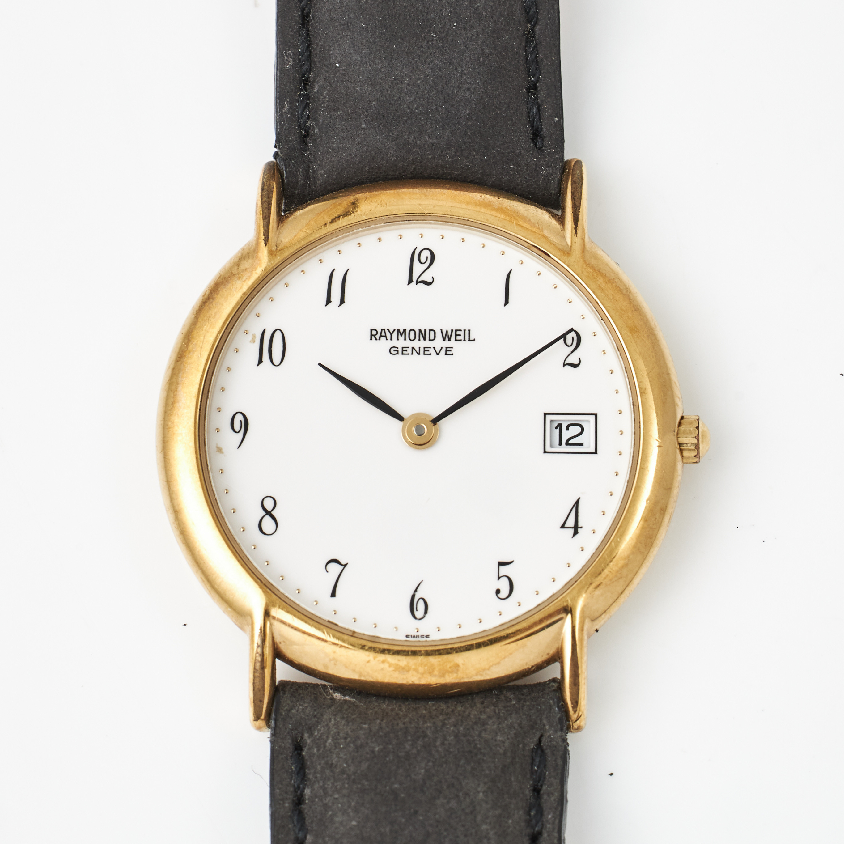 RAYMOND WEIL, Geneve, armbandsur, 18 k guldpläterad, datum.