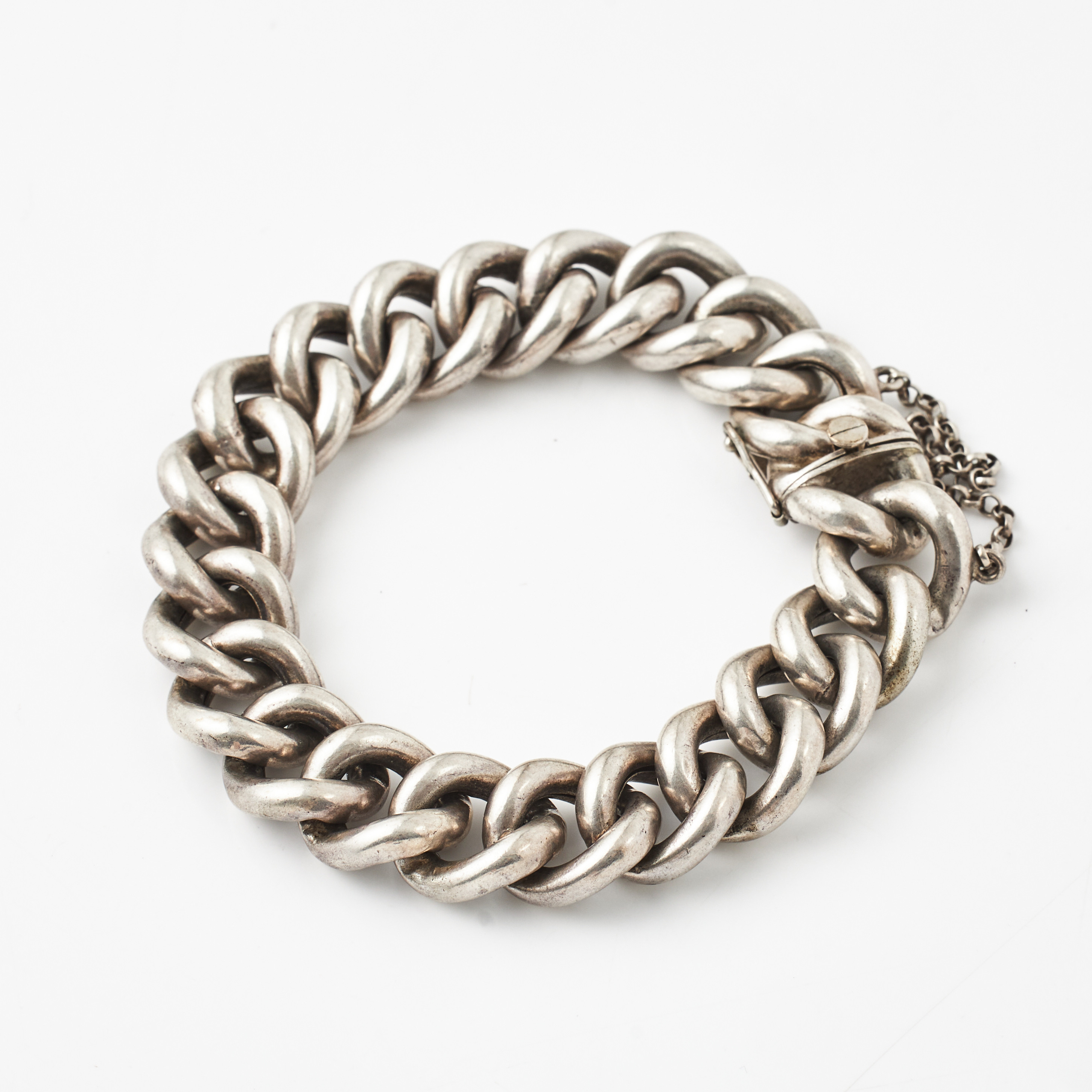 ARMBAND, silver, pansarlänk, omkring 1900, svensk kontrollstämpel.