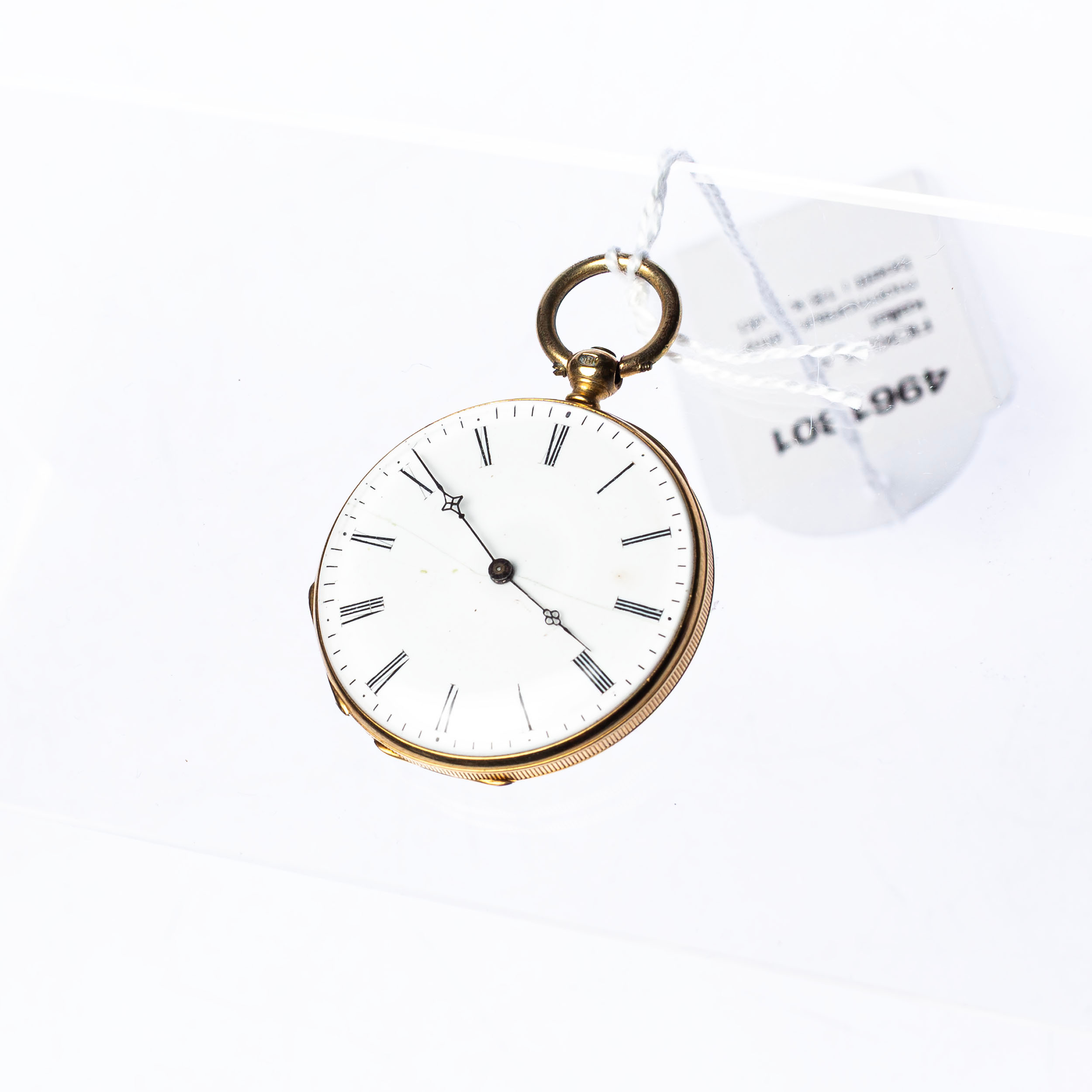 FICKUR, så kallat mormorsur, yttre boett i 18 k guld.