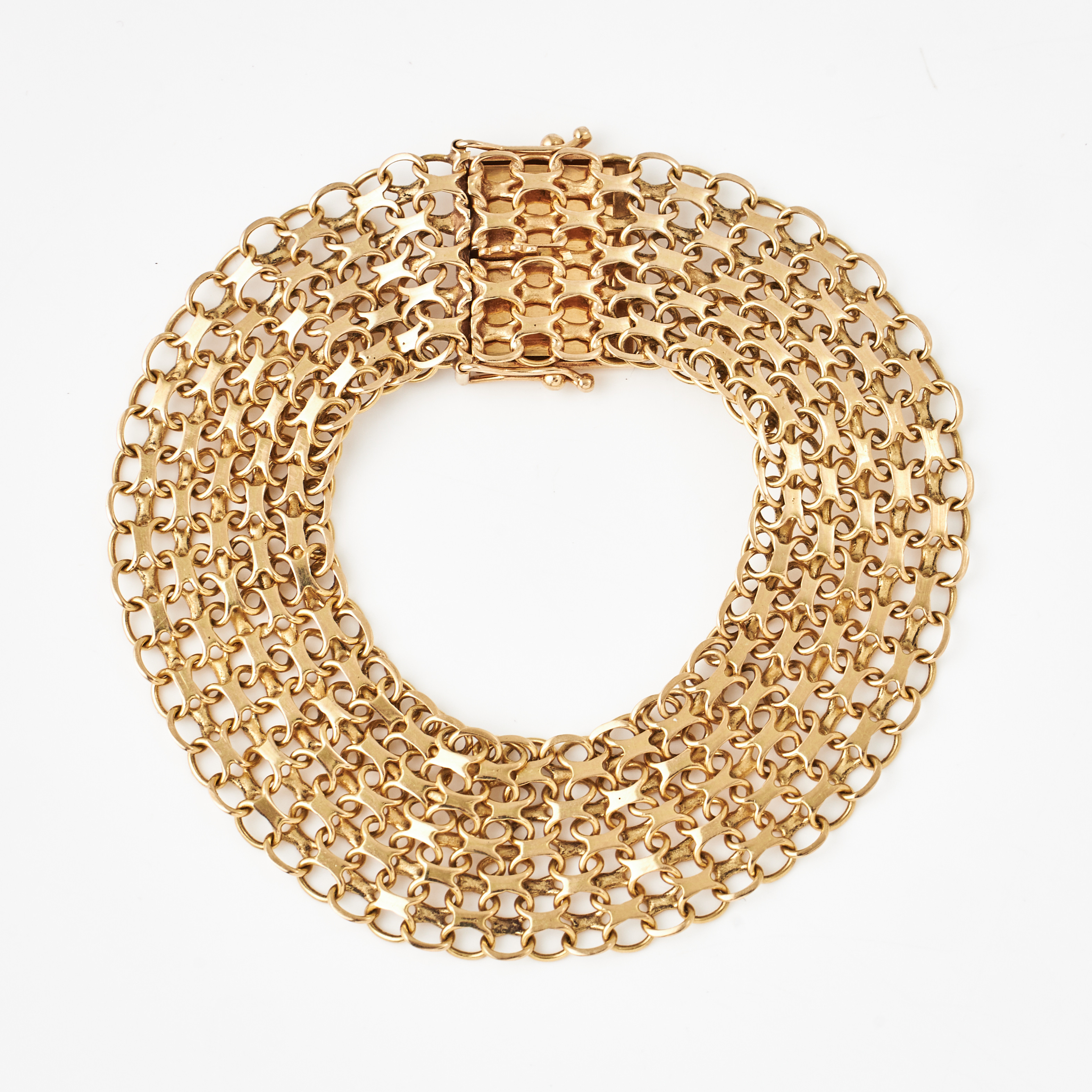 ARMBAND, 18 k guld, x-länk, Alliansguld Bäckman & Co, Stockholm 1973.