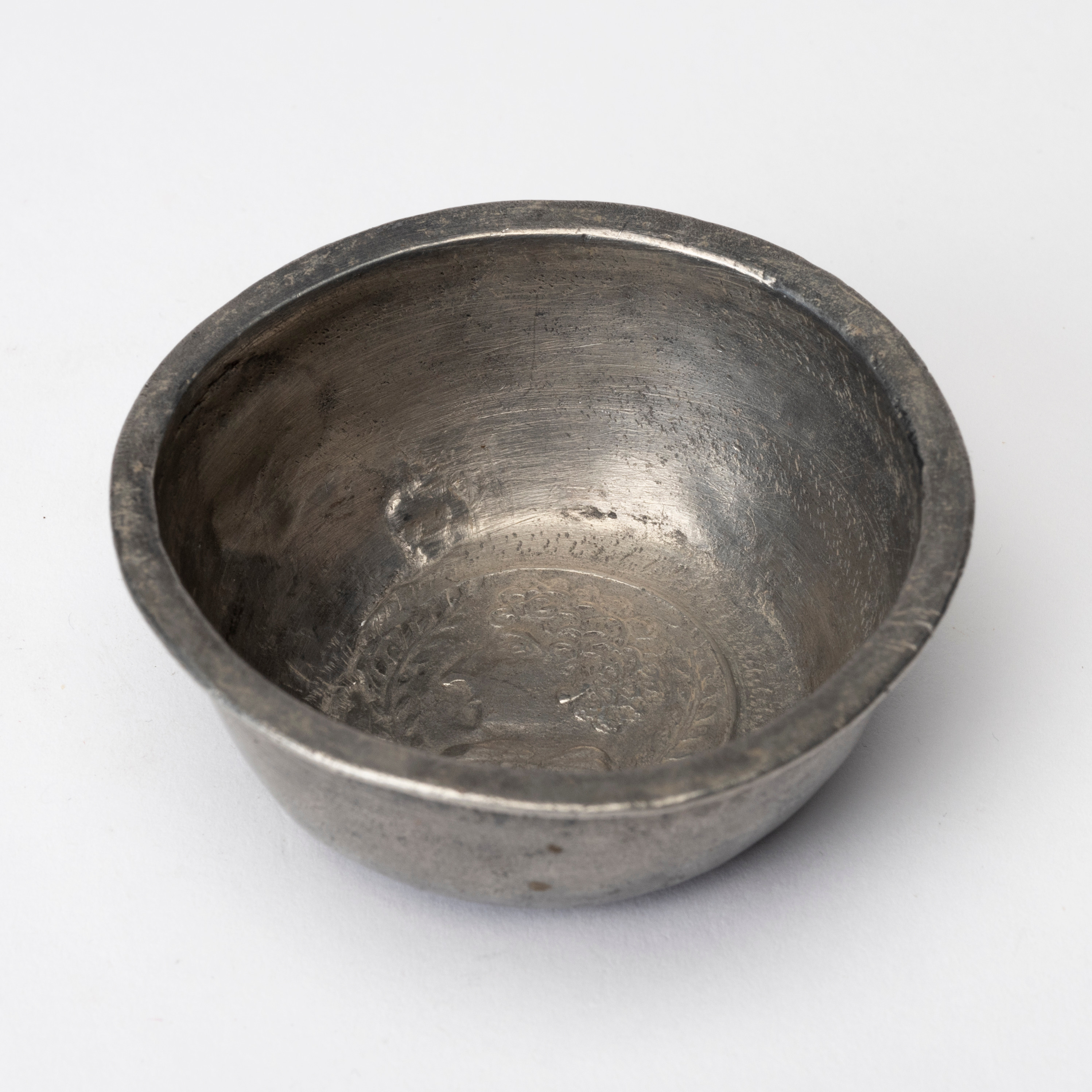 SUPKOPP, tenn, dekor av Karl XIV Johan, 1800-tal.