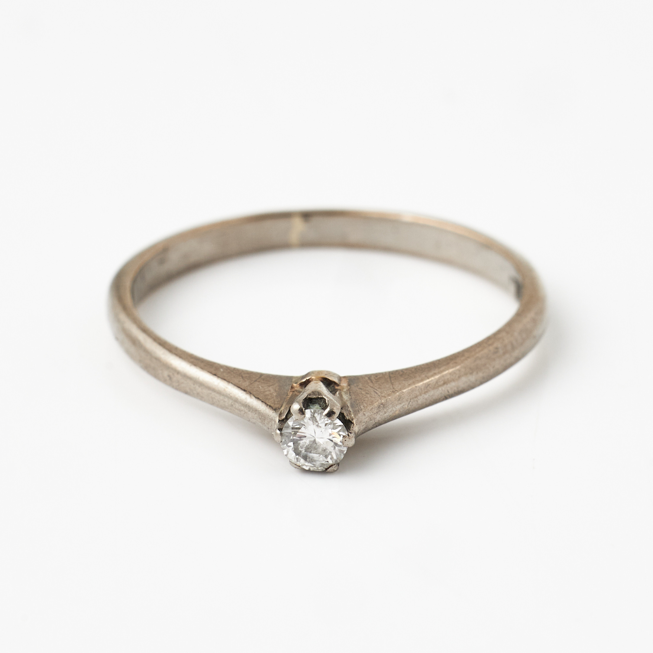 RING, 18 k vitguld, briljant ca 0,10 ct., Haldor Vidar Fors, Stockholm 1954.