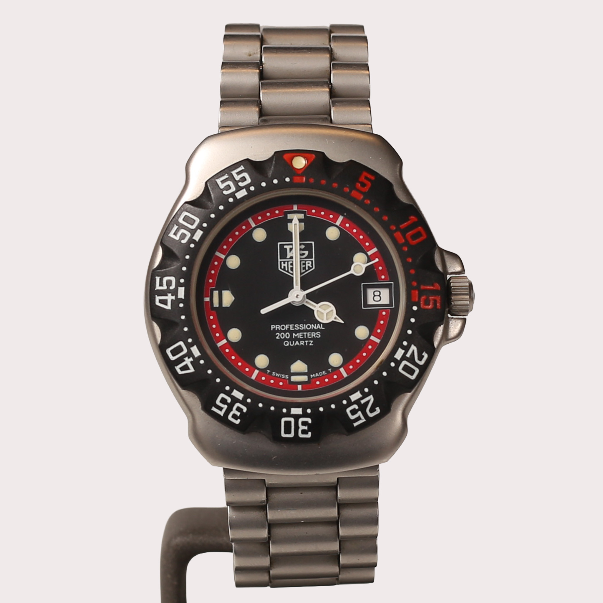 TAG HEUER, armbandsur, quartz, "Formula 1", originallänk, Professional 200 m. Omkring 1990-talet.