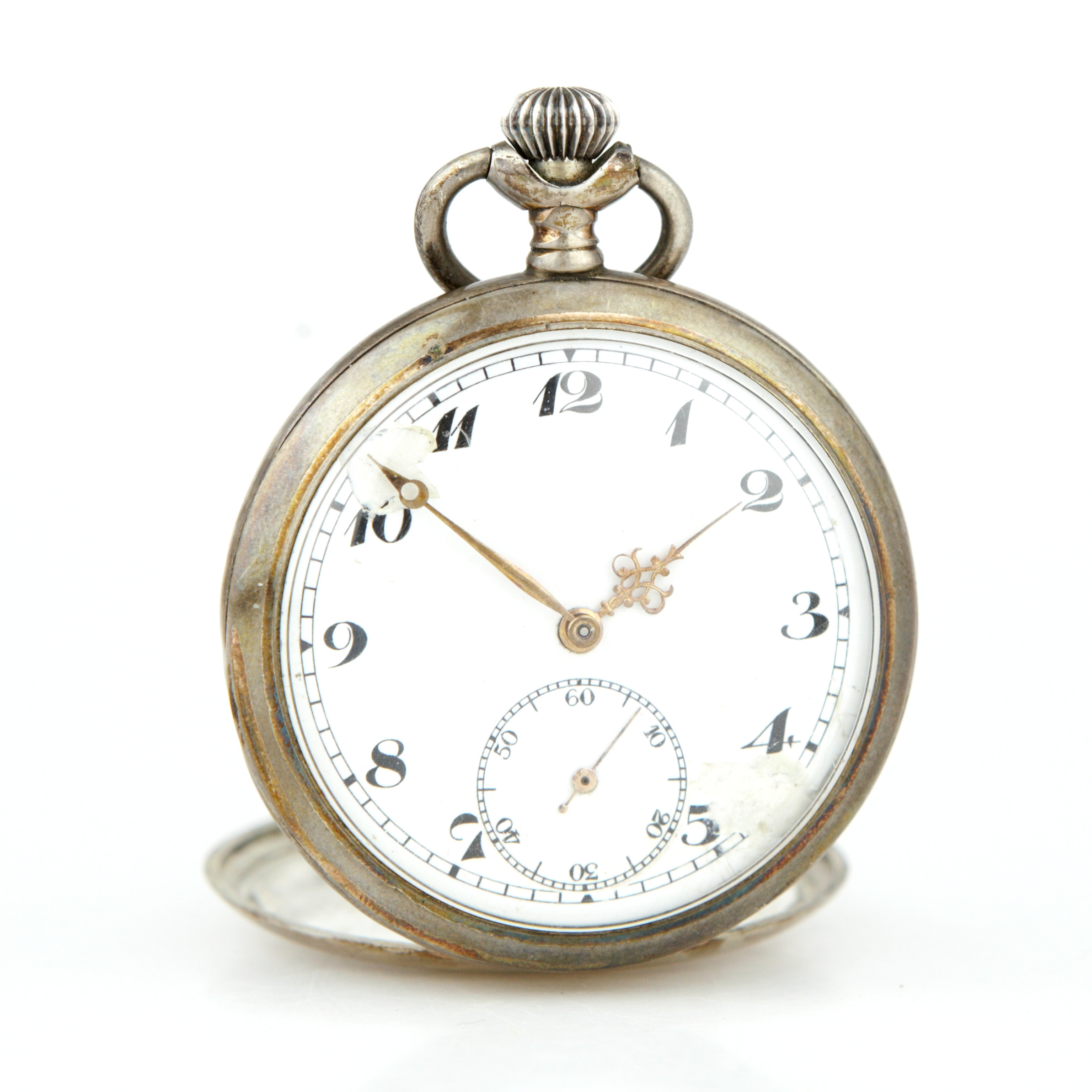 FICKUR, silver, subsekund, ytterfodral i metall, Schweiz, tidigt 1900-tal.