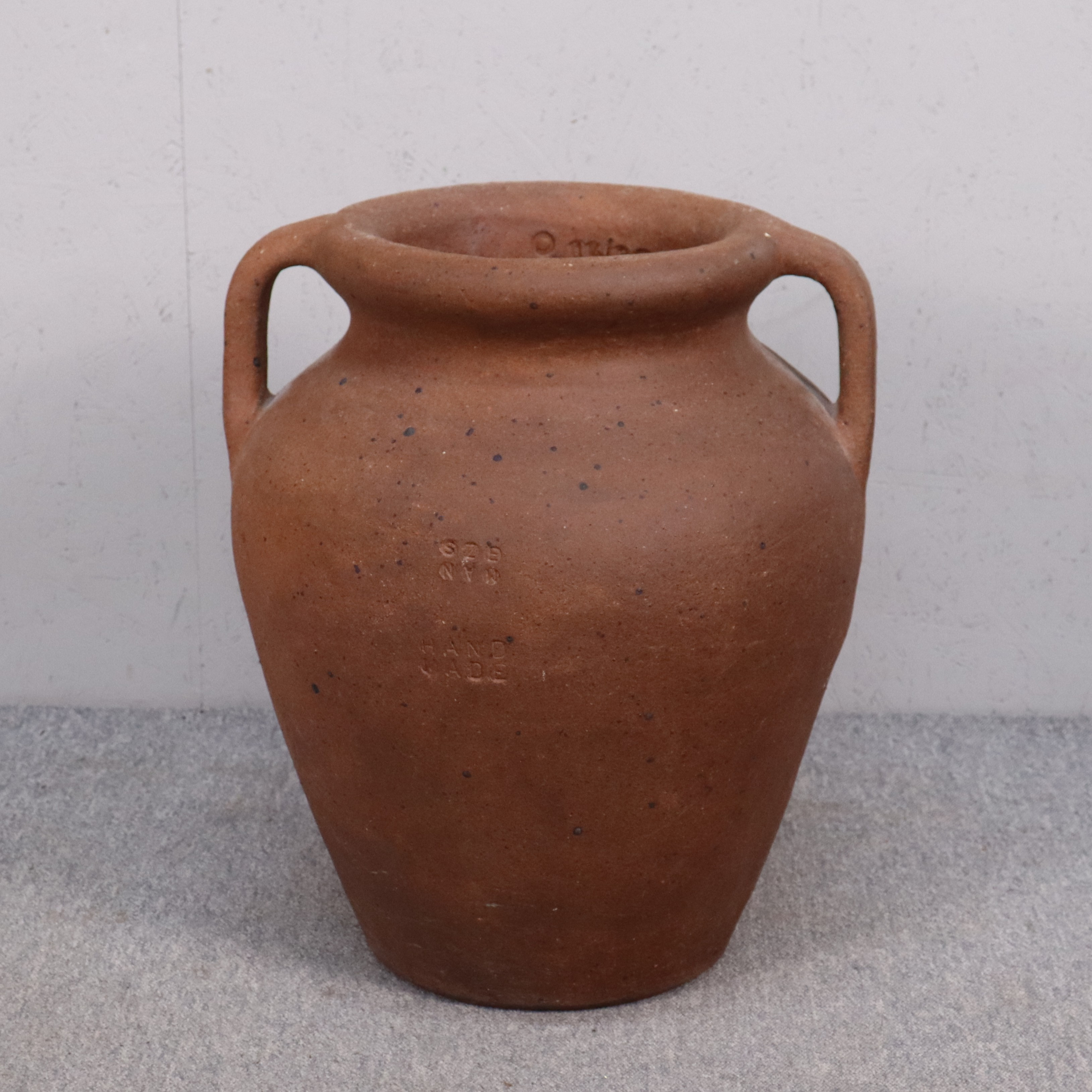 OLIVKRUKA / GOLVVAS, stengods/terrakotta, kraftig, stor modell.