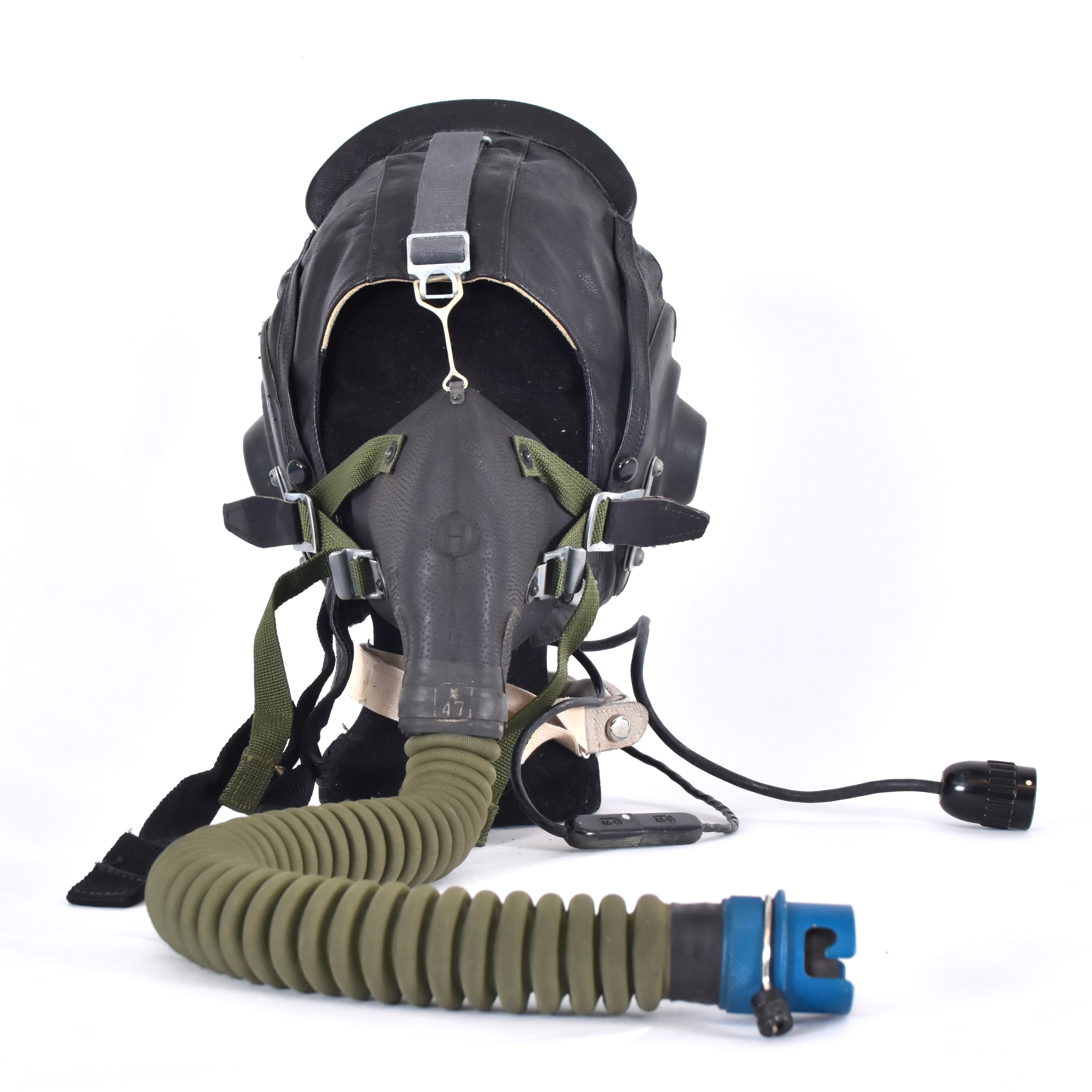 FLYGHUVA, Sovjet, SHZ-50 serie med syrgasmask, 60-70-80-tal.