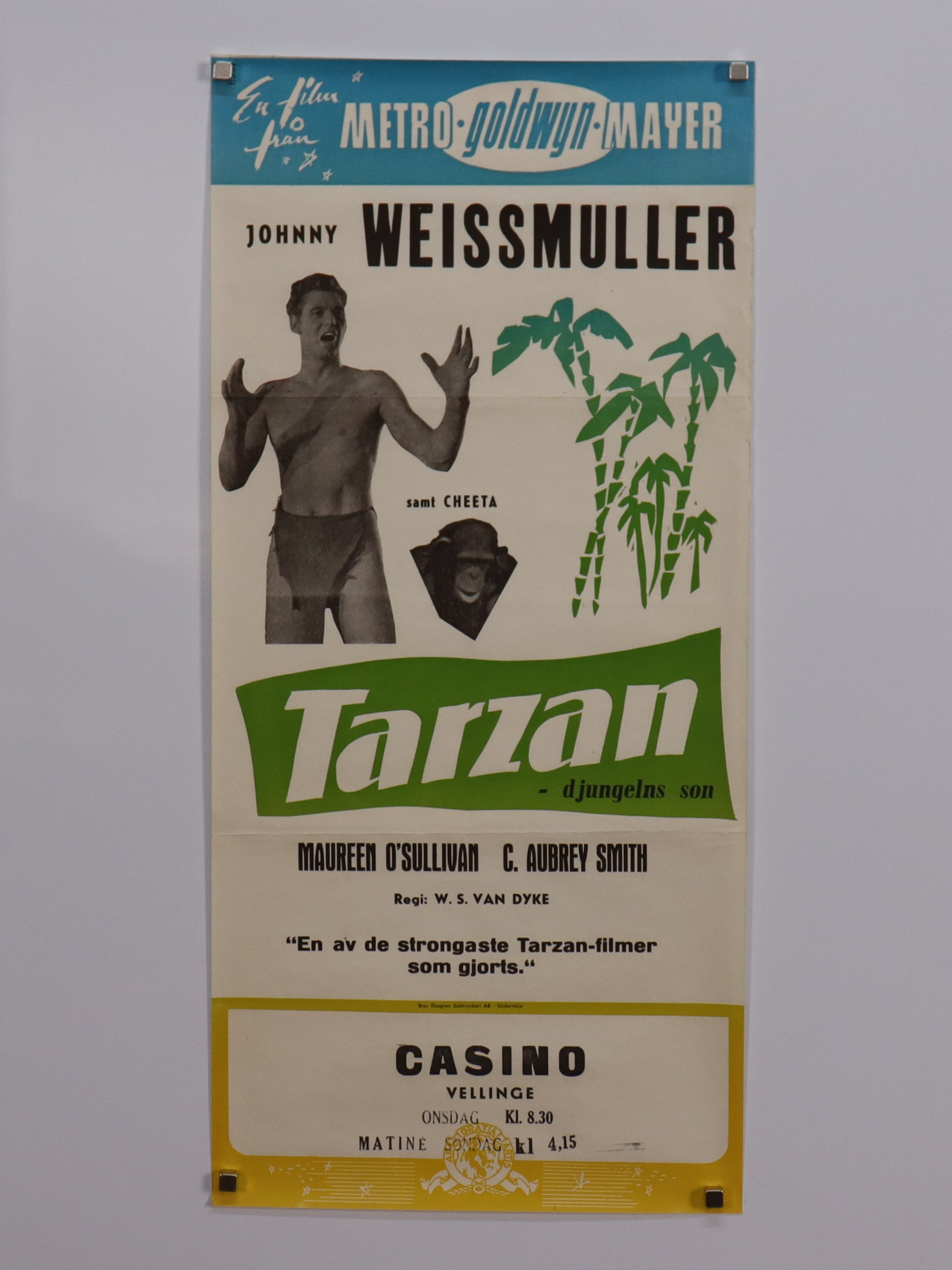 BIOAFFISCH, Tarzan - Djugelns son med Johnny Weissmuller, 1932.
