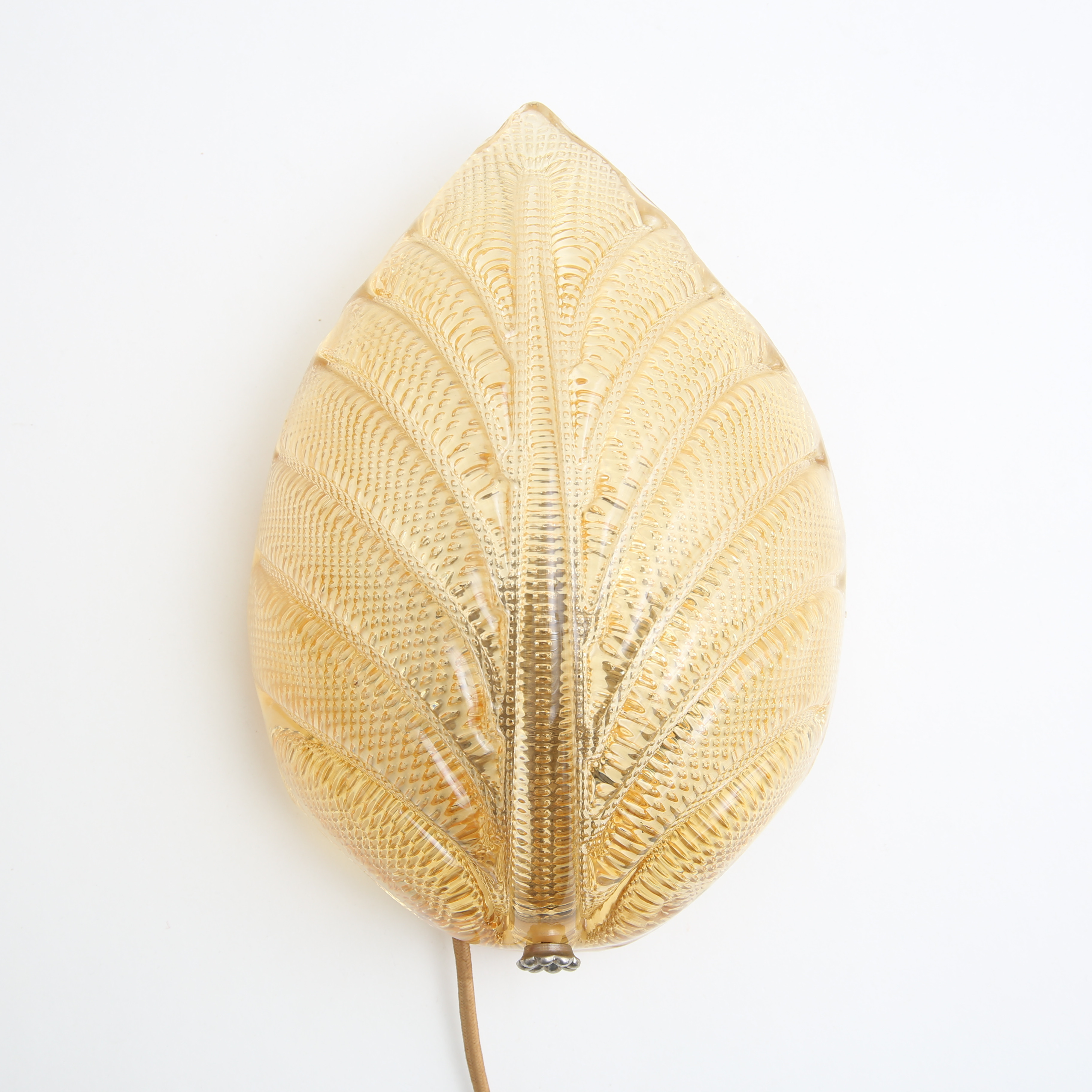 CARL FAGERLUND. Vägglampa, glas, Orrefors, snäckmodell.