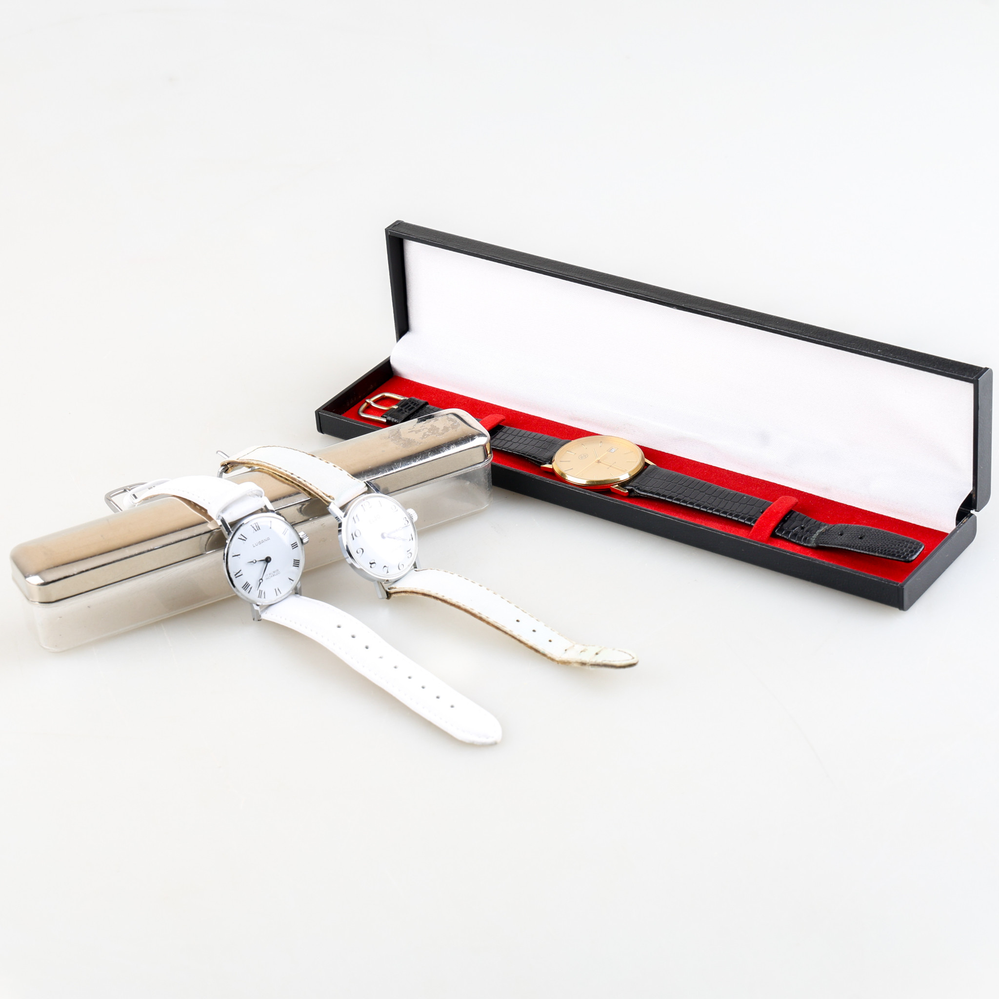 ARMBANDSUR, 3 stycken, Svalan, Elgo, Lugana.