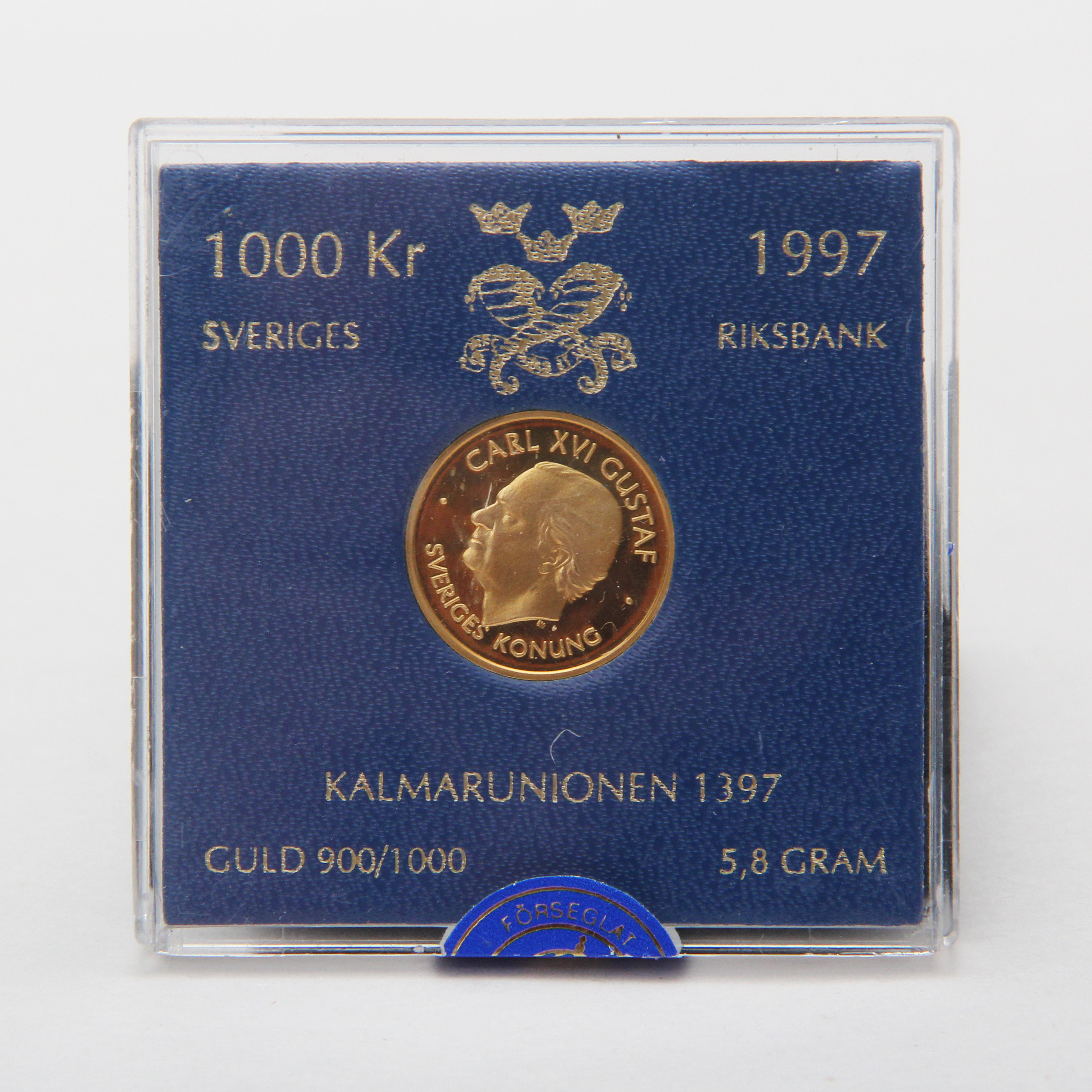 MYNT, Jubileumsmynt Kalmarunionen 1397, 1000 kr, 1997.