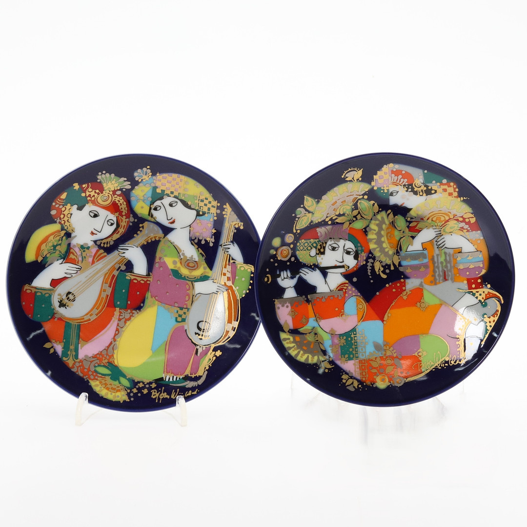 VÄGGTALLRIKAR, Björn Winblad, "Orientalische Nachtmusik" Rosenthal, 2 st.