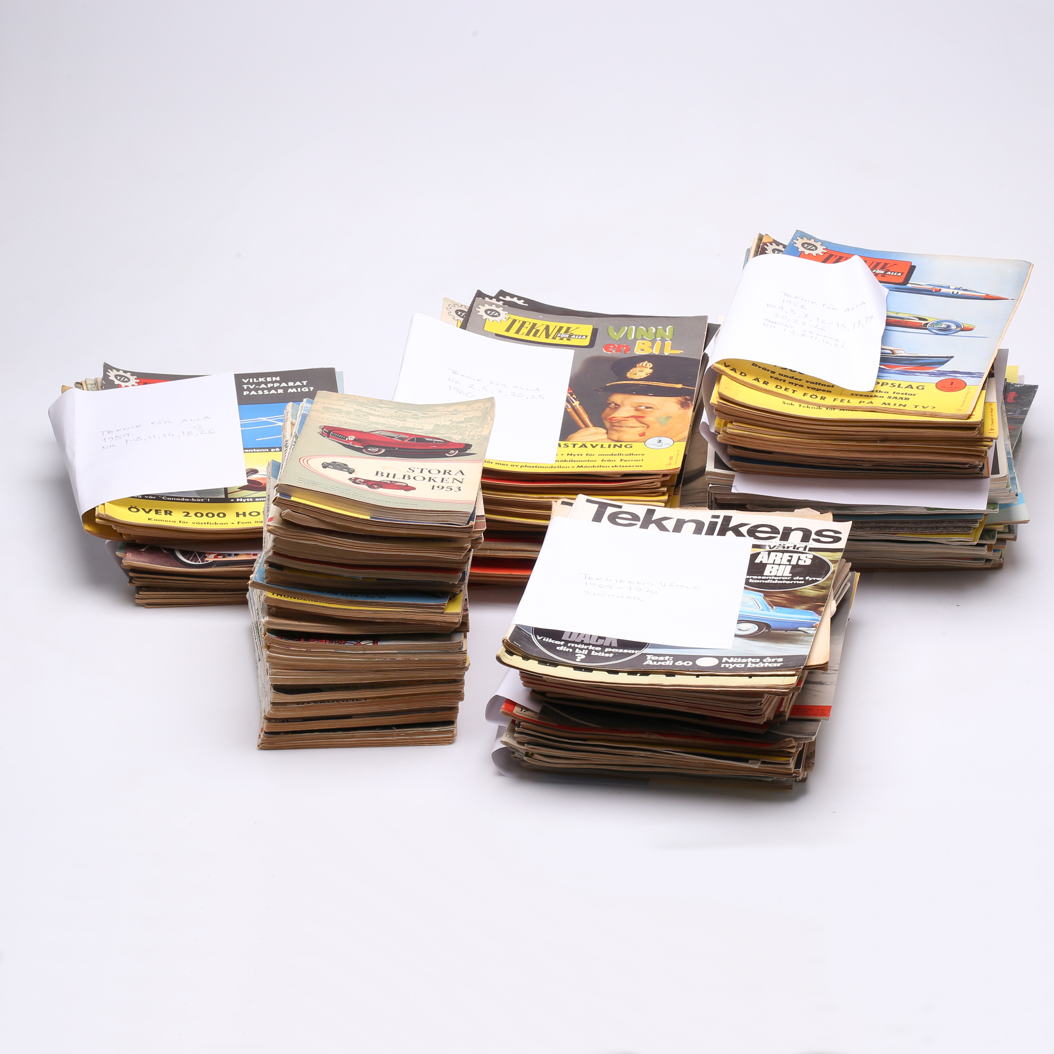 TIDNINGAR, b.la Teknik för alla, Populär mekanik magasin, 1950-tal och framåt.