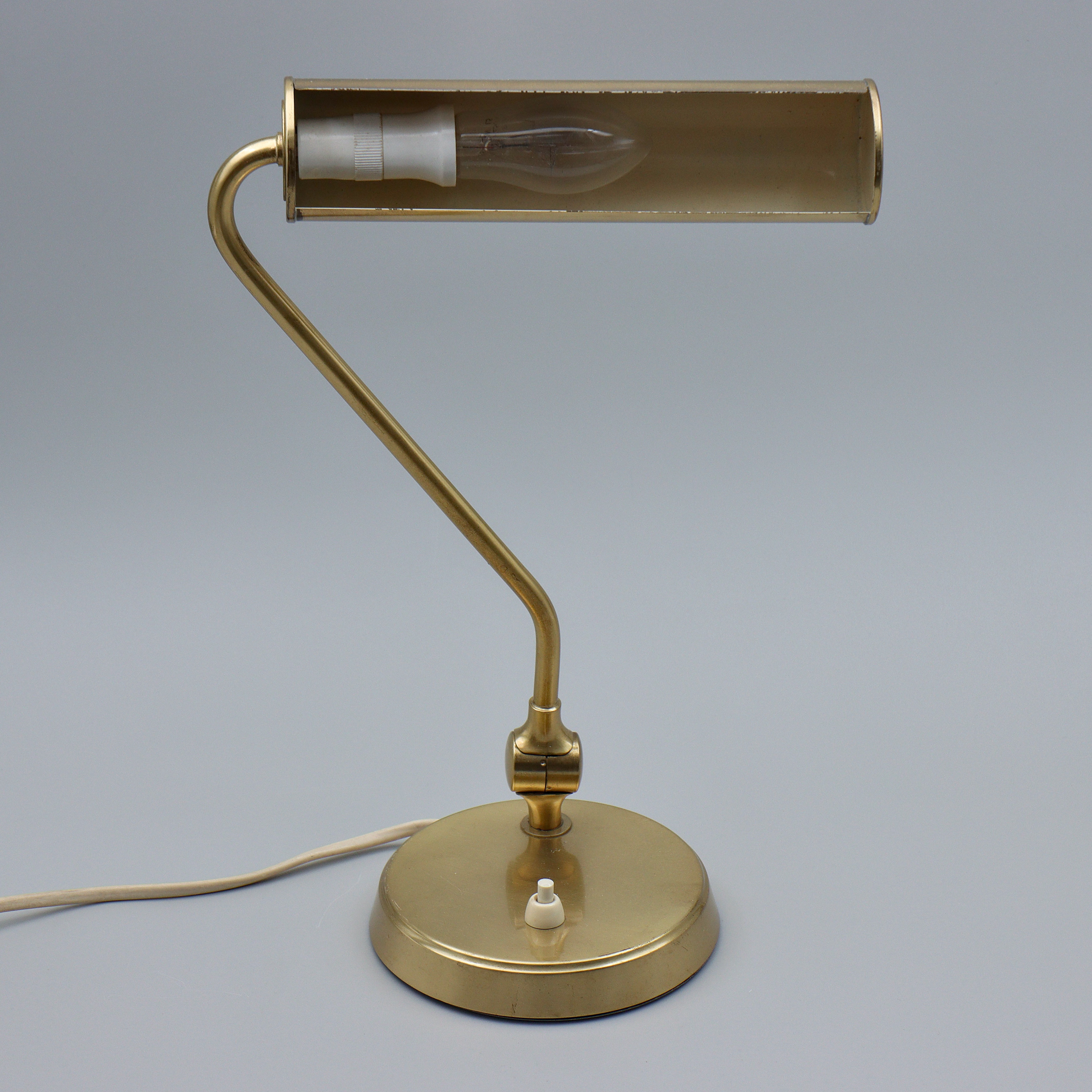 LÄSLAMPA / PIANOLAMPA, MÄSSING, 1960-TAL (FLB) FALKENBERGS BELYSNING.