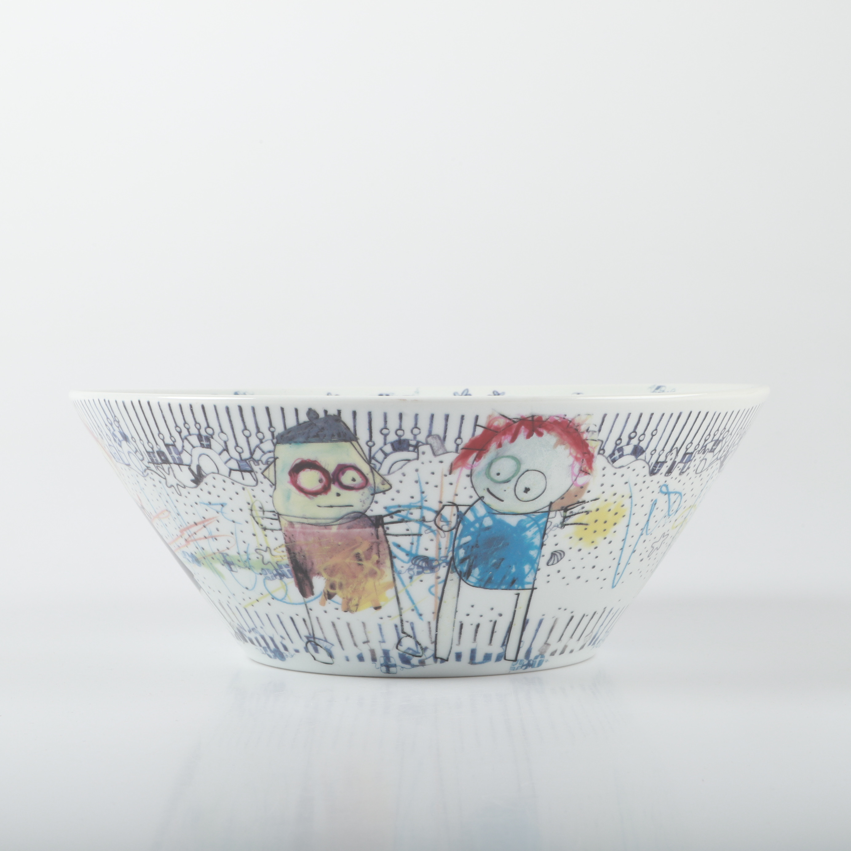 POUL PAVA. Skål, "Be friends beachparty", porslin, By Aida, Danmark, 2000-tal.