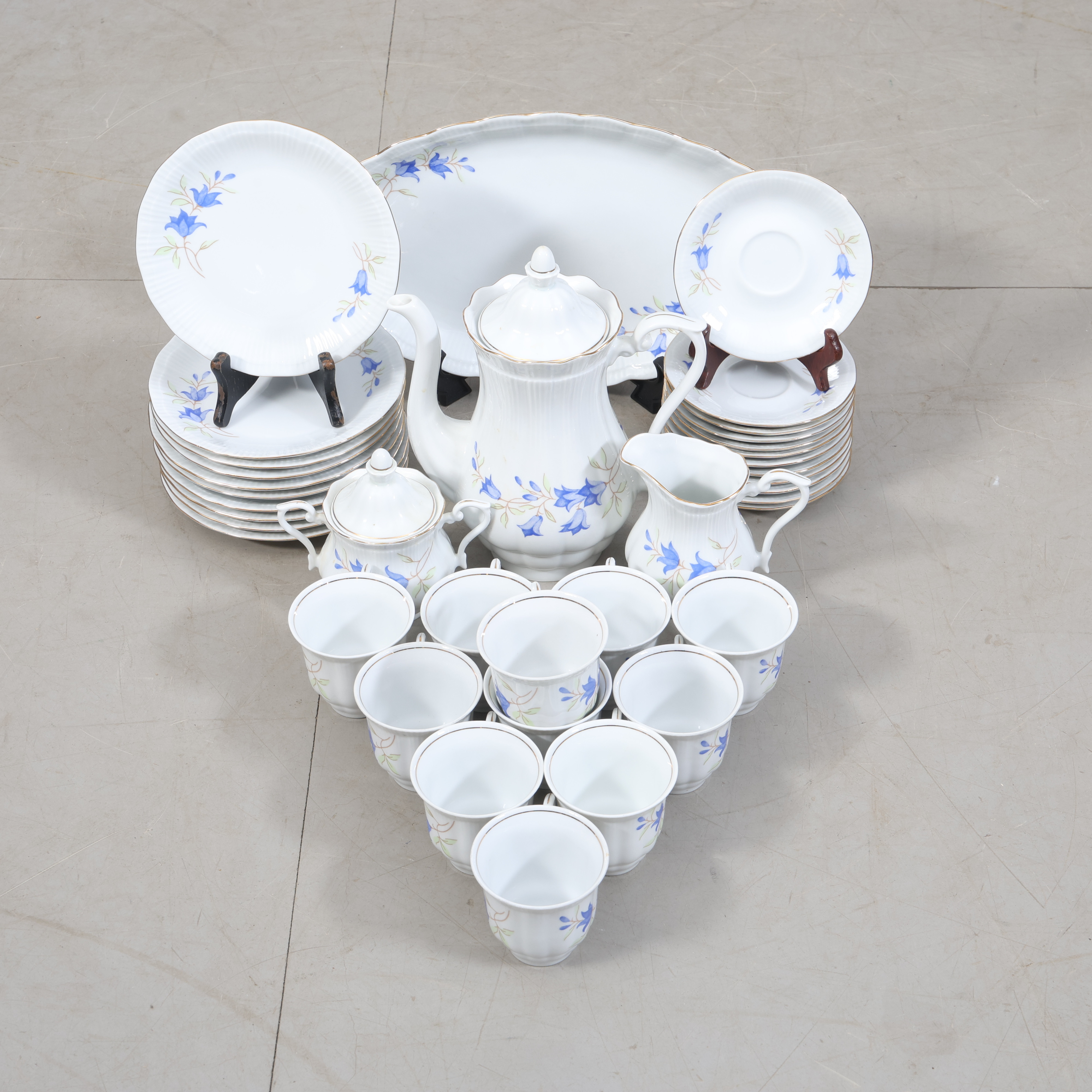 KAFFESERVIS, 38 delar, keramik, Alfreda Blocho, 1900/2000-tal.