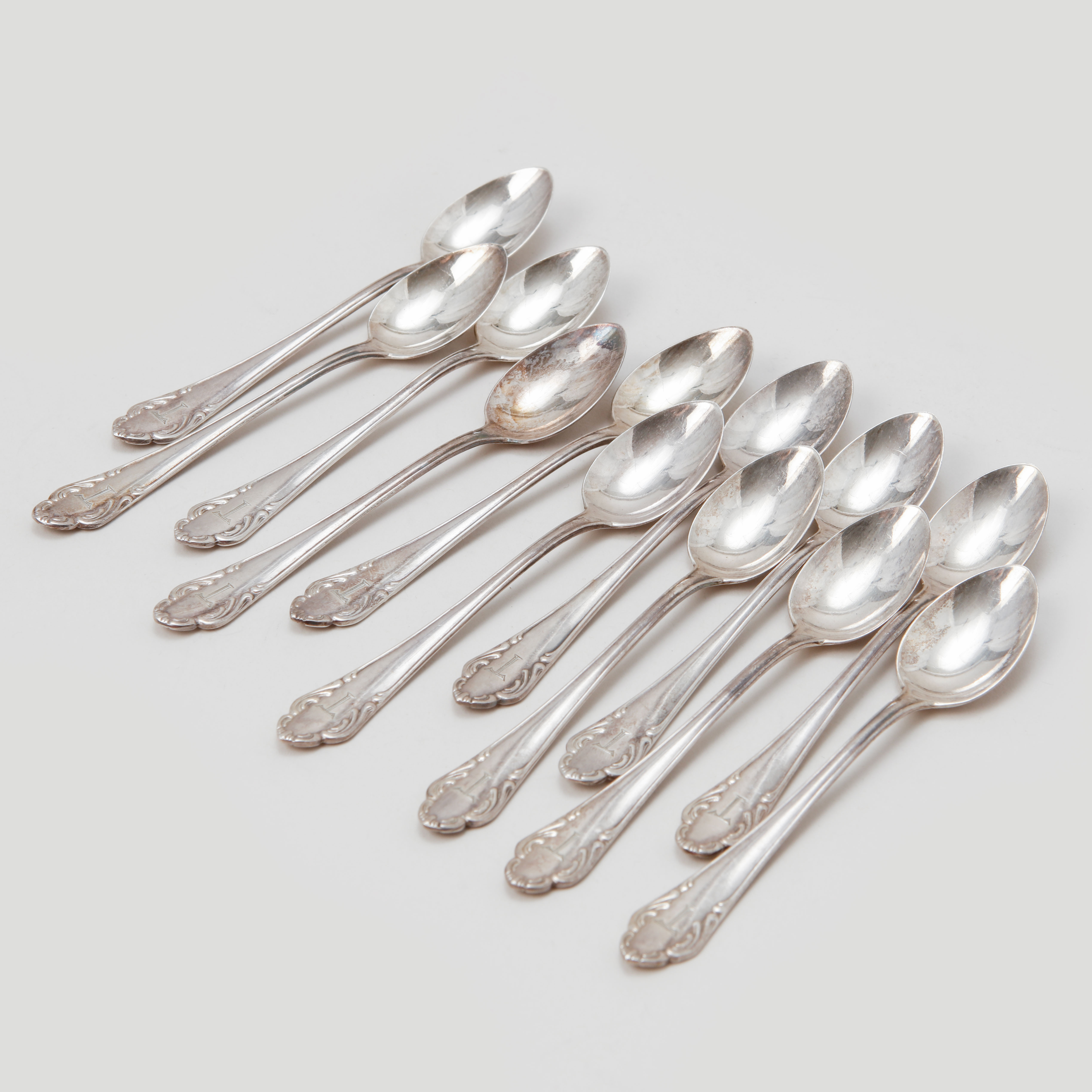 SKEDAR, 12 stycken, silver. "Haga". Vikt 120 gram.