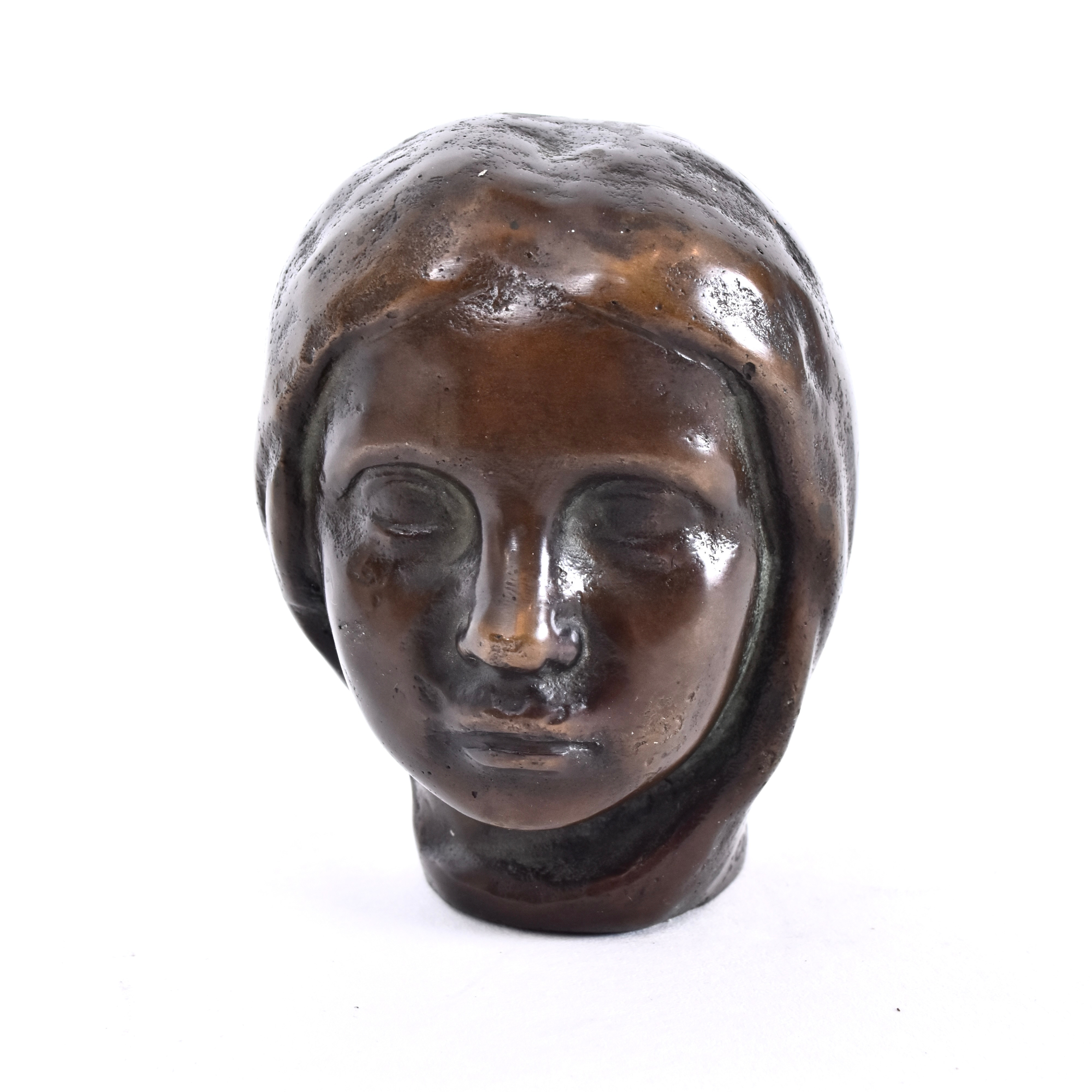 JOHANNES COLLIN. skulptur, patinerad brons, "Marie Claire Enfant" (1910).