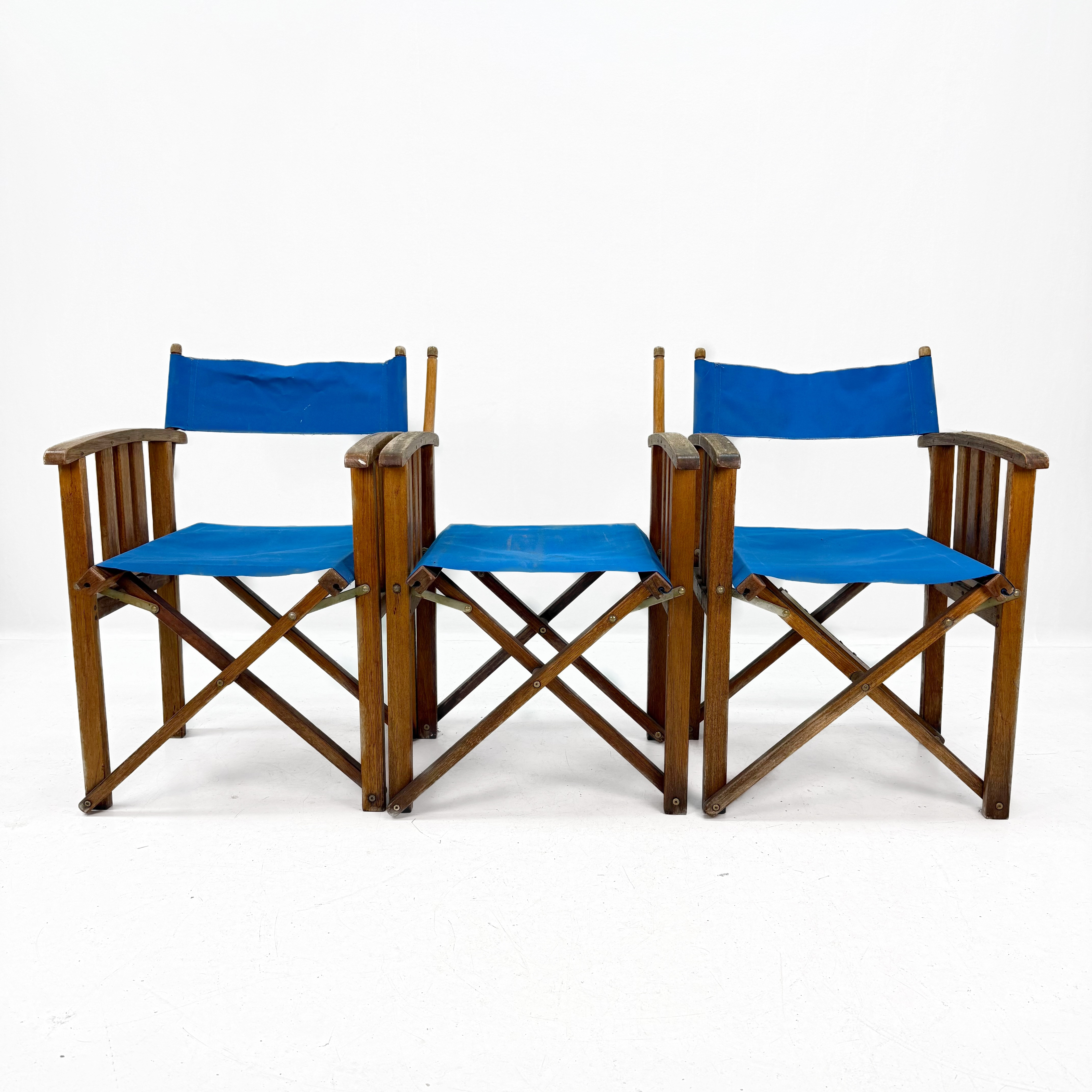 REGISÖRSSTOLAR 3st i hardwood, Jutlandia 1900 tal.