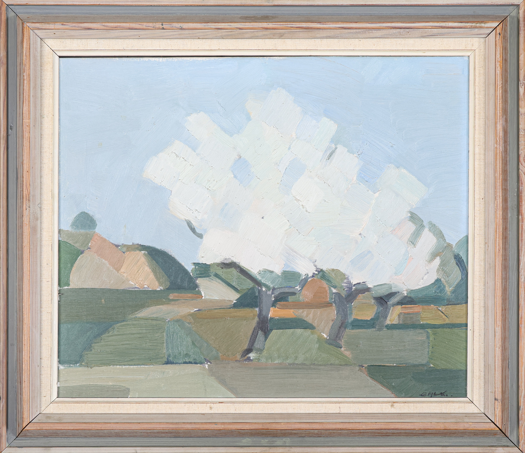 ERIK ELFVEN. Olja på duk, signerad.