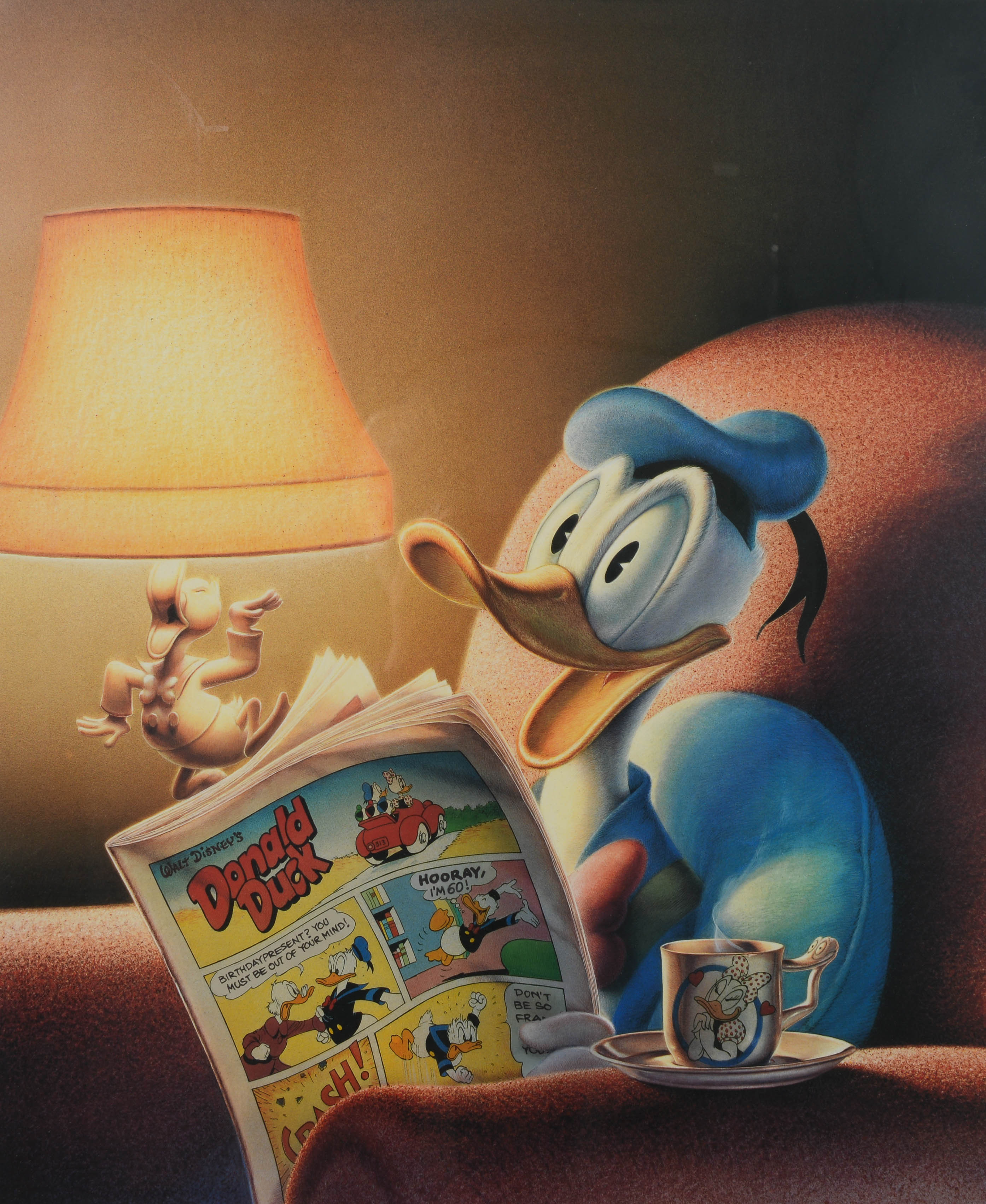 GOTTFRIED HELNWEIN. EFTER. 'Kalle Anka fyller 50', tryck.