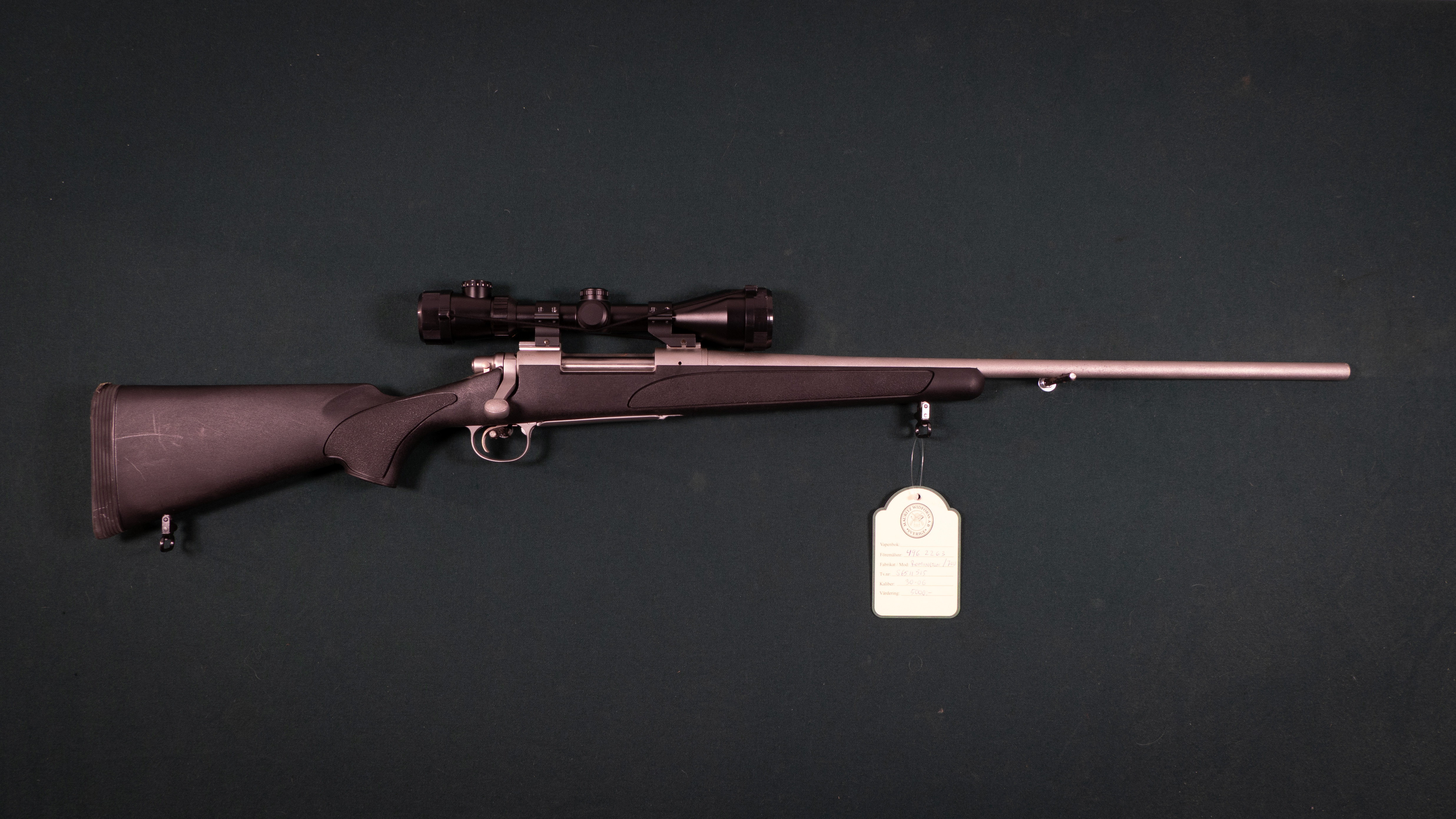 Remington Model 700 Kaliber 30-06. Tillv.nr S6511515 SE2184305.