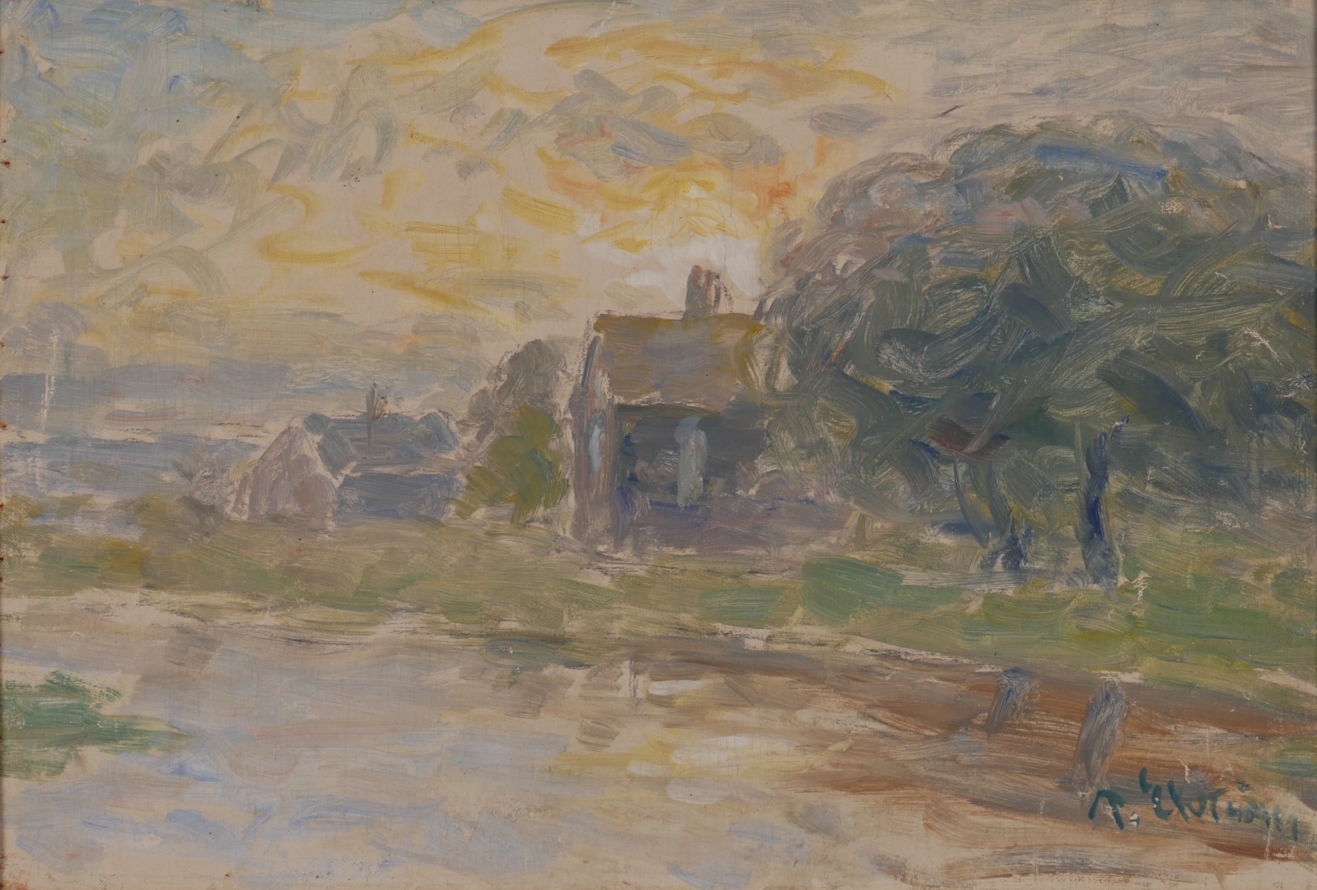 PER EKSTRÖM. Segerstad, olja på duk, signerad P Ekström.