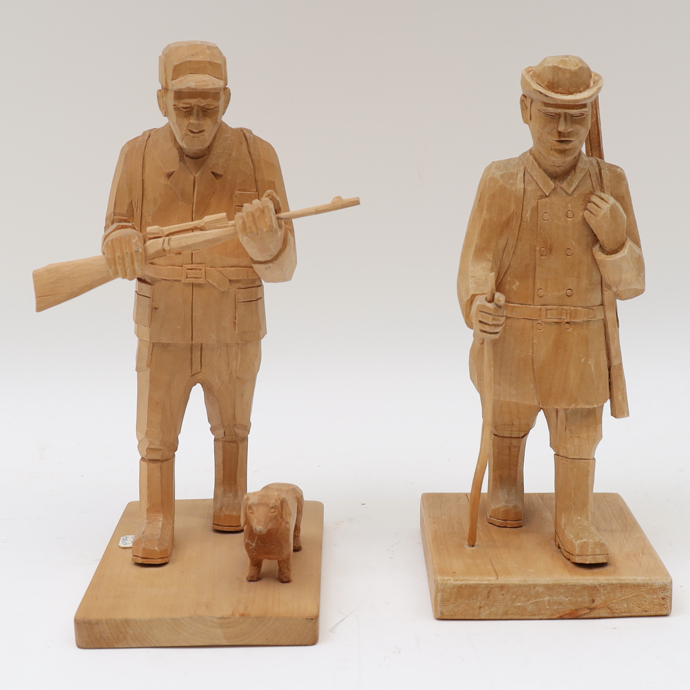 TRÄFIGURER, 2 stycken, Verner Asplund, Einar Alroth.