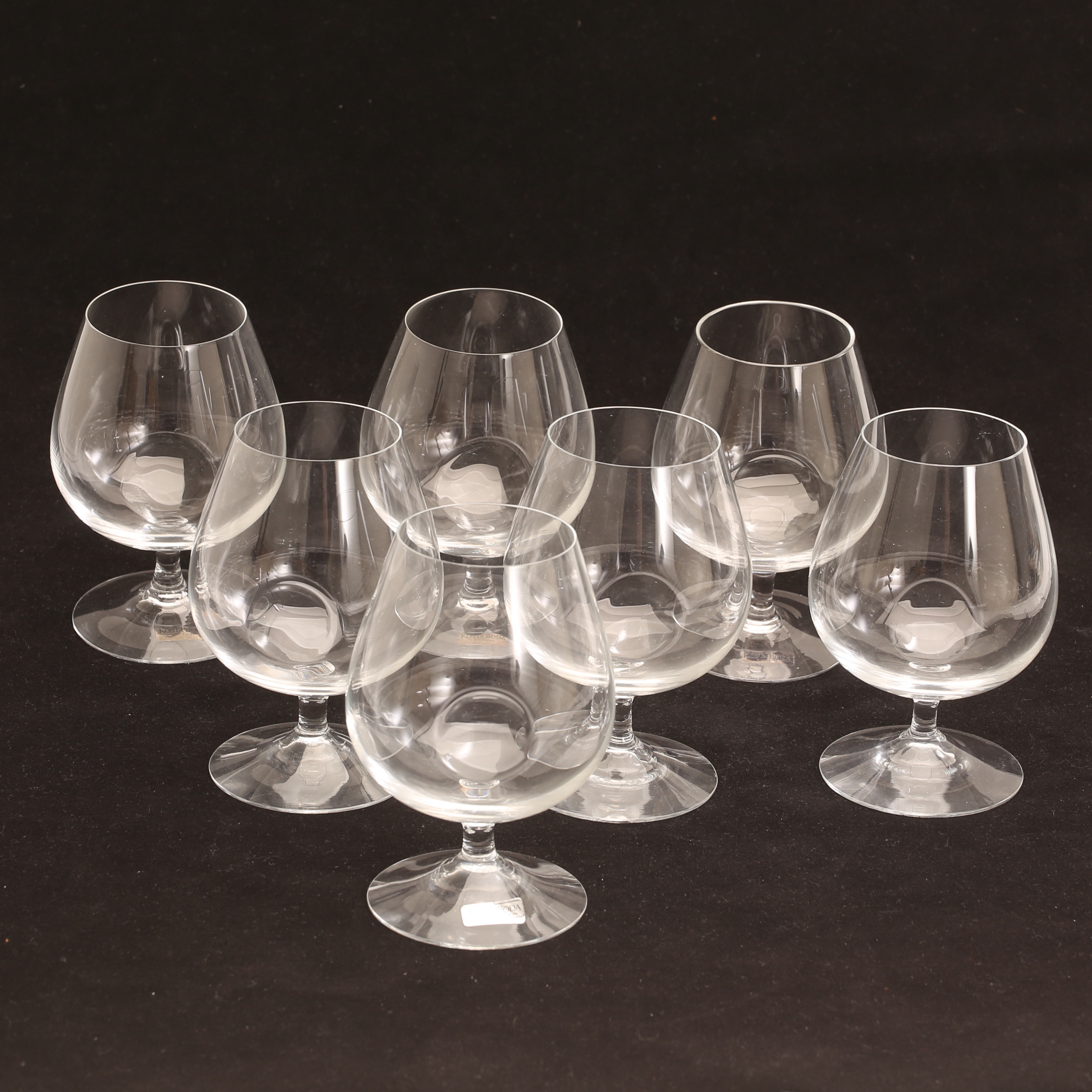 KONJAKSKUPOR, 7 stycken, Kosta Boda.