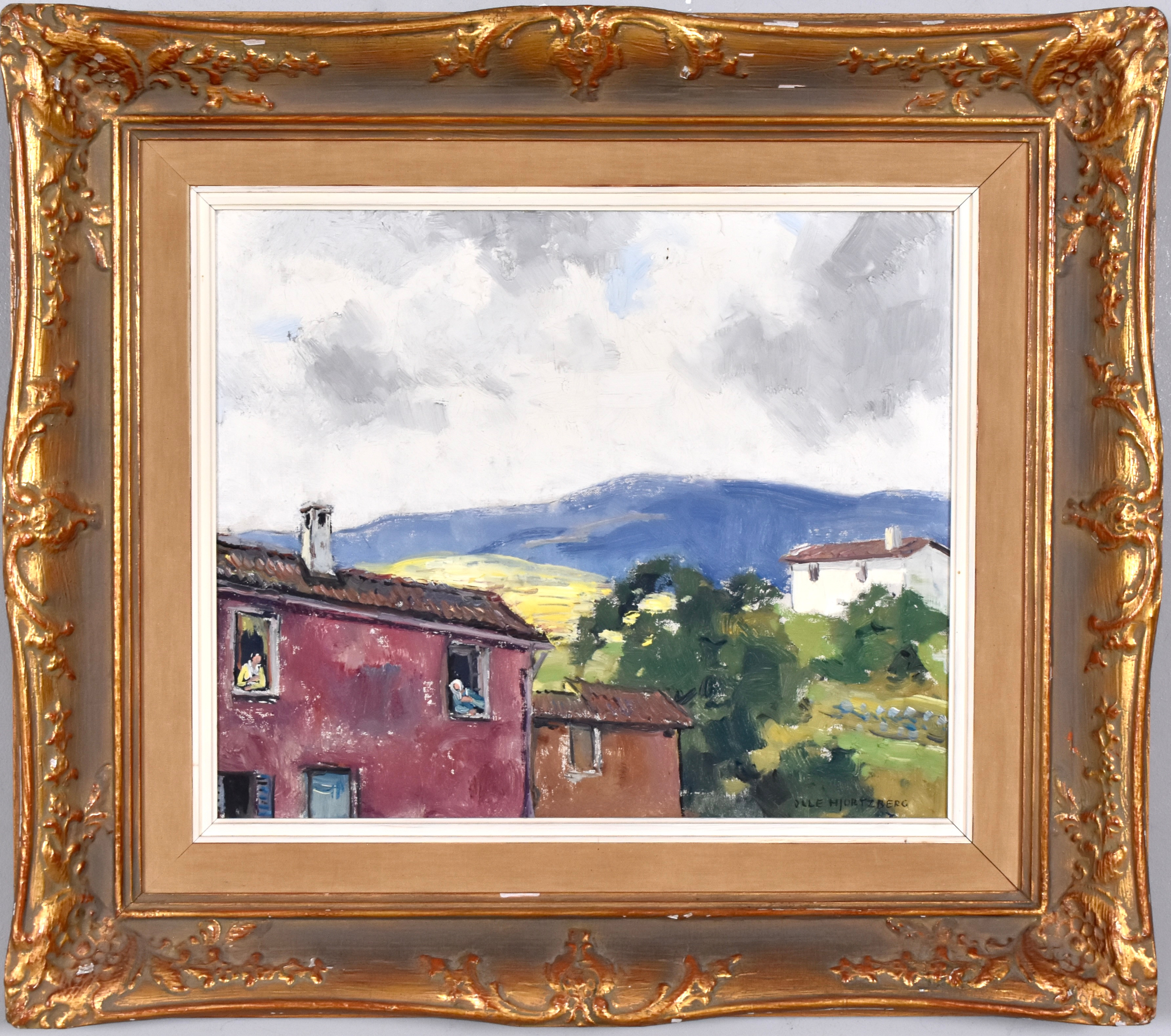 OLLE HJORTZBERG. Olja på duk.