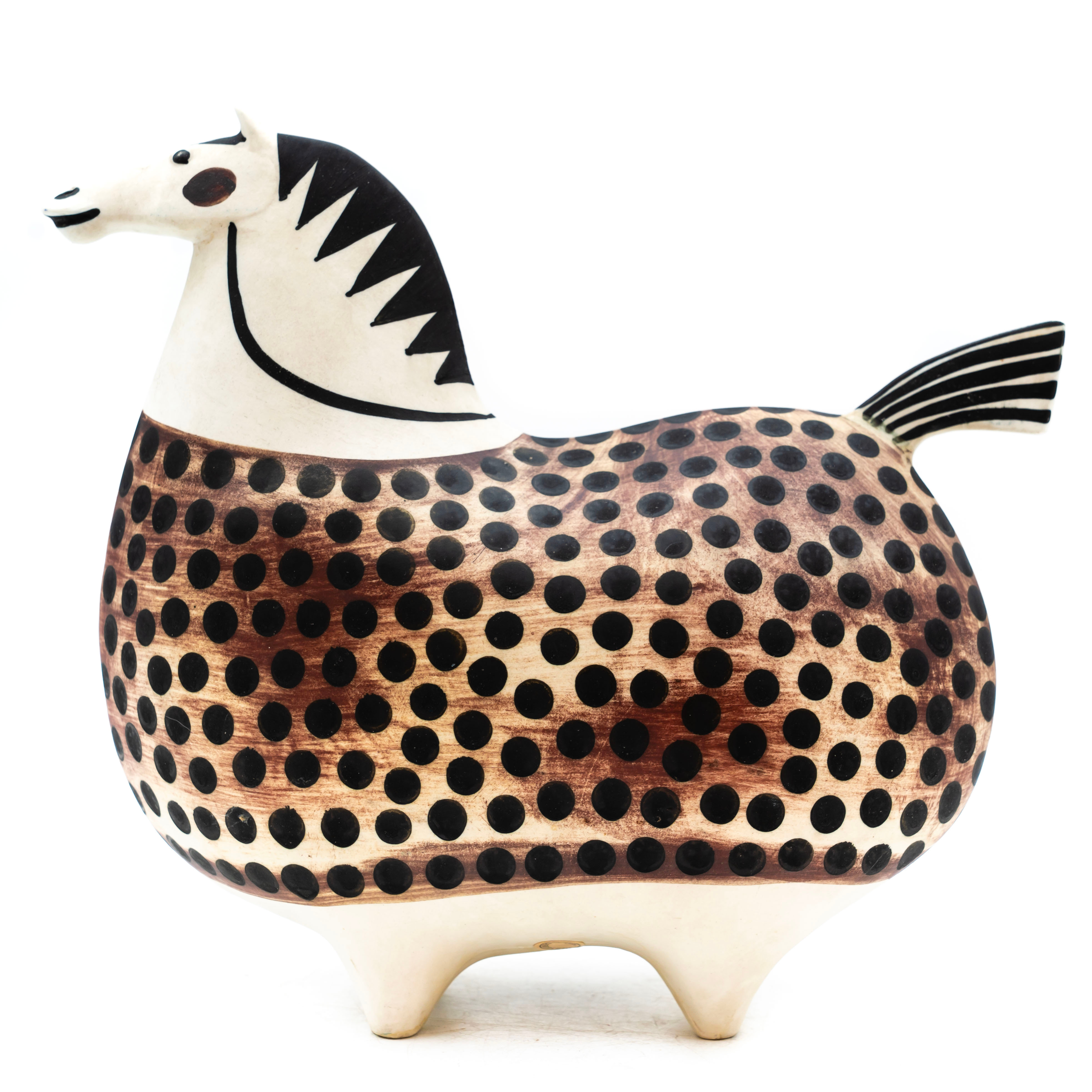 STIG LINDBERG. Figurin, "Springare", Signerad, Studiohanden, Gustavsberg.