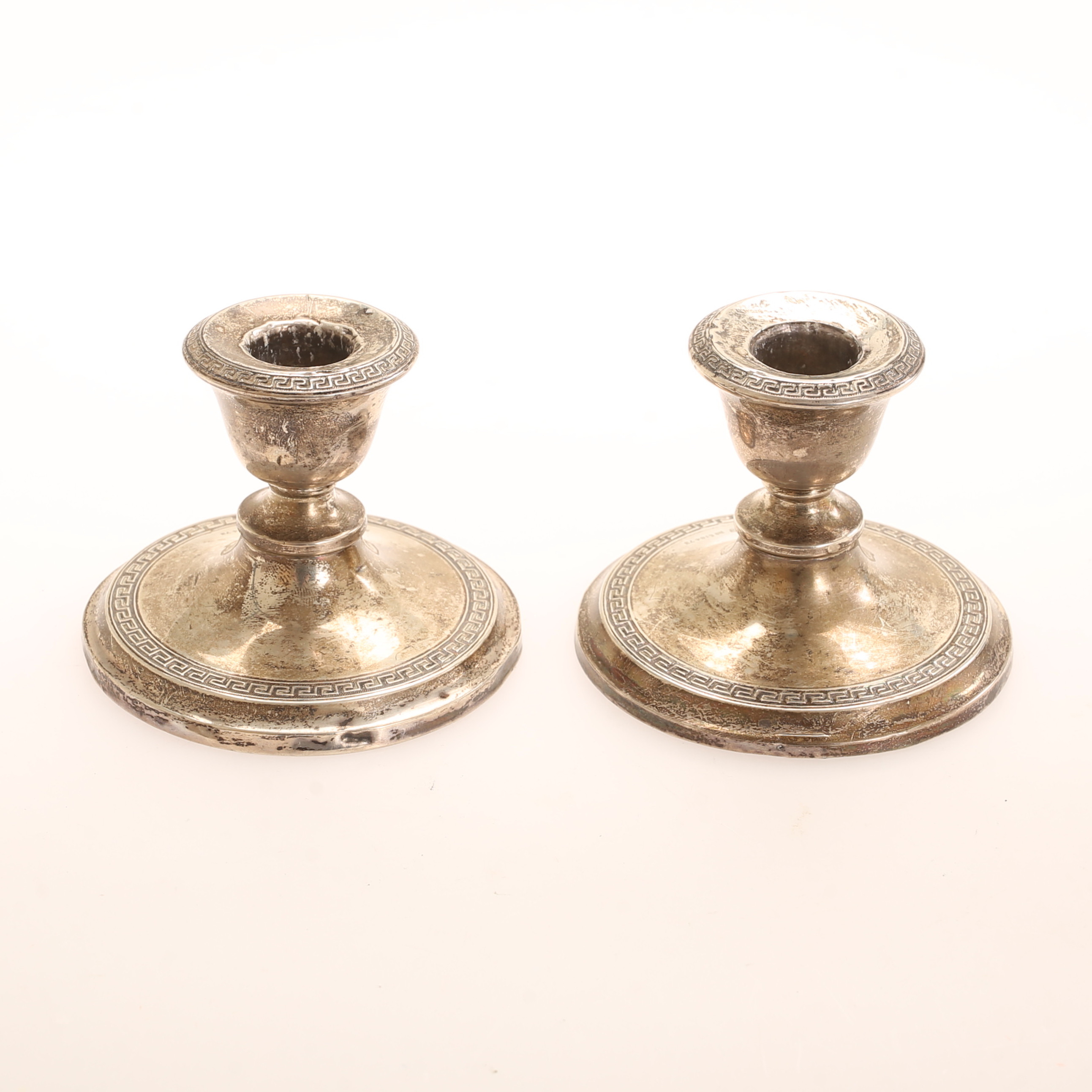 LJUSSTAKAR, ett par, silver, London, tidigt 1900-tal.