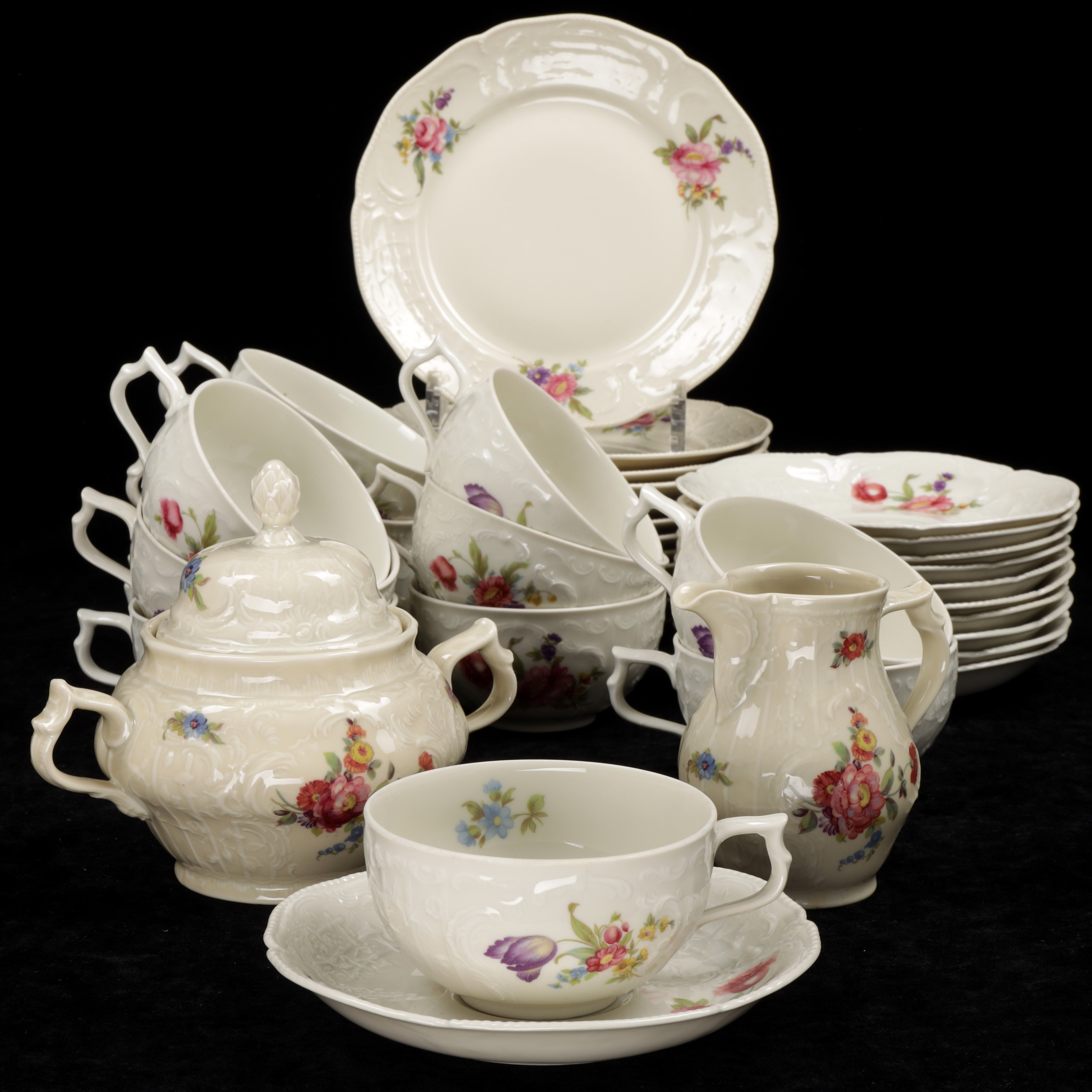 TESERVIS, 36 delar, porslin, "Sanssouci", Rosenthal.