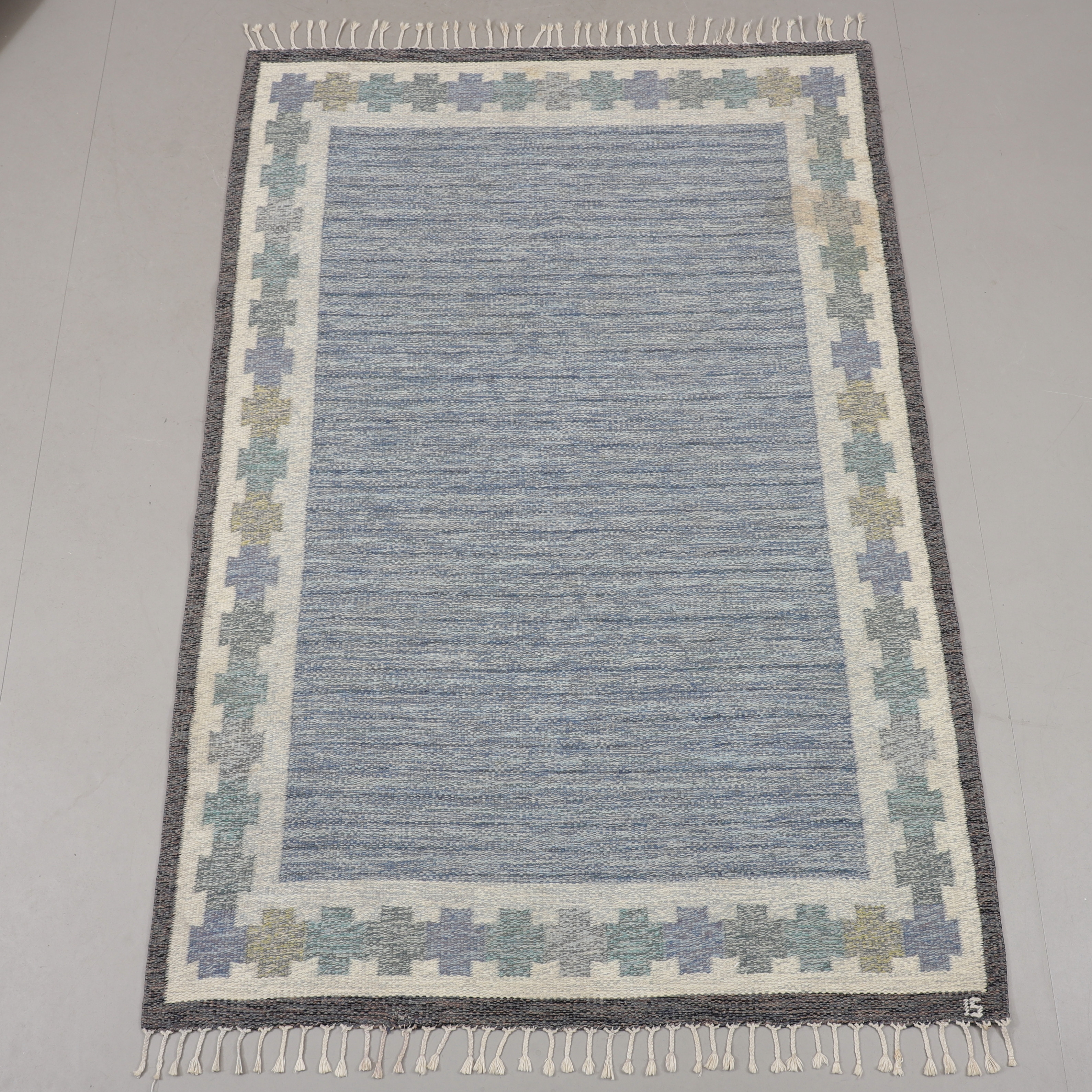 INGEGERD SILOW. Matta, röllakan, signerad, 230 x 150 cm.