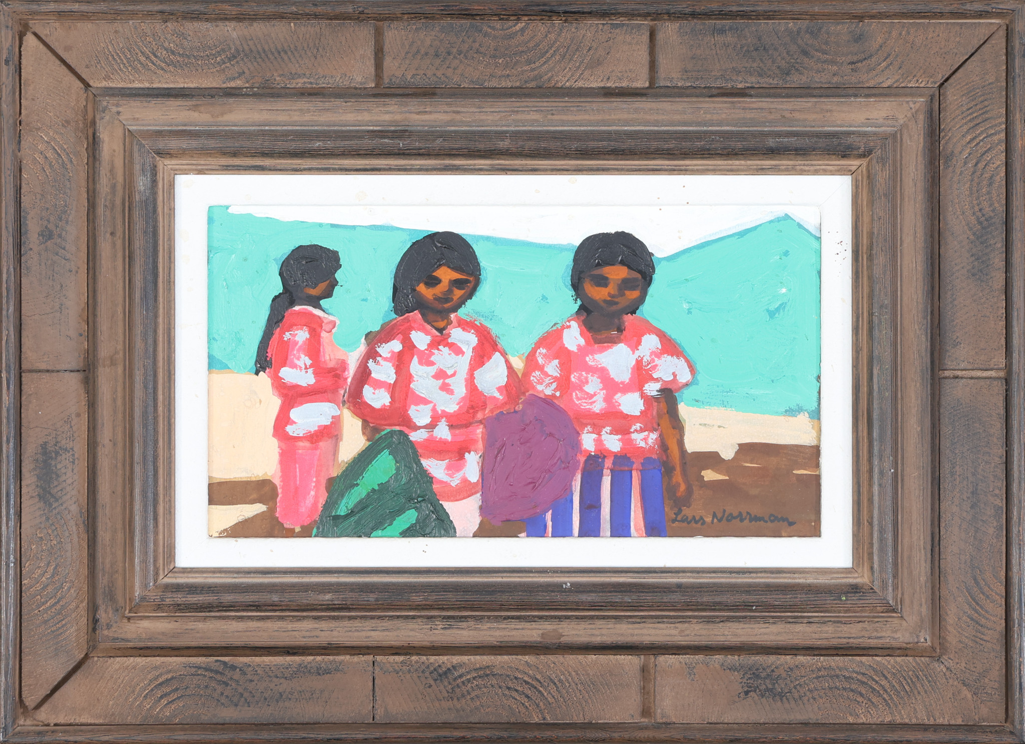 LARS NORRMAN. Olja på pannå, signerad.