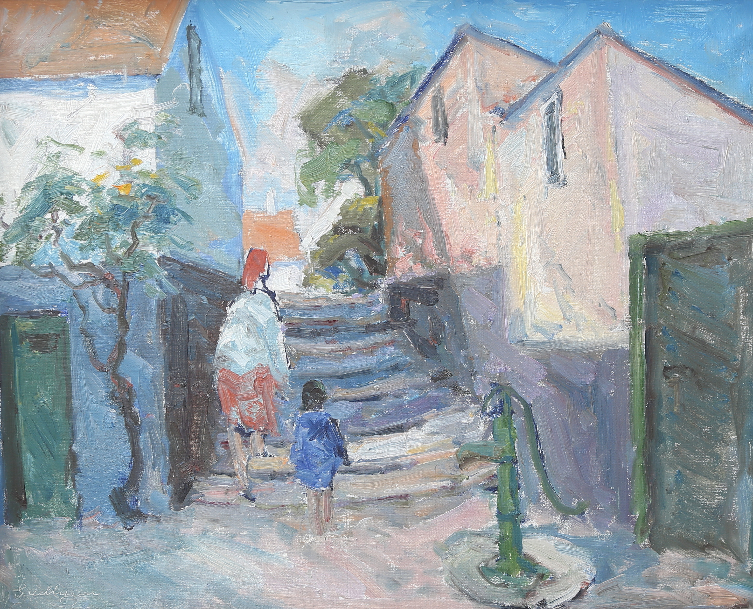 SVEND NIELSEN. Olja på duk, signerad och titlad.