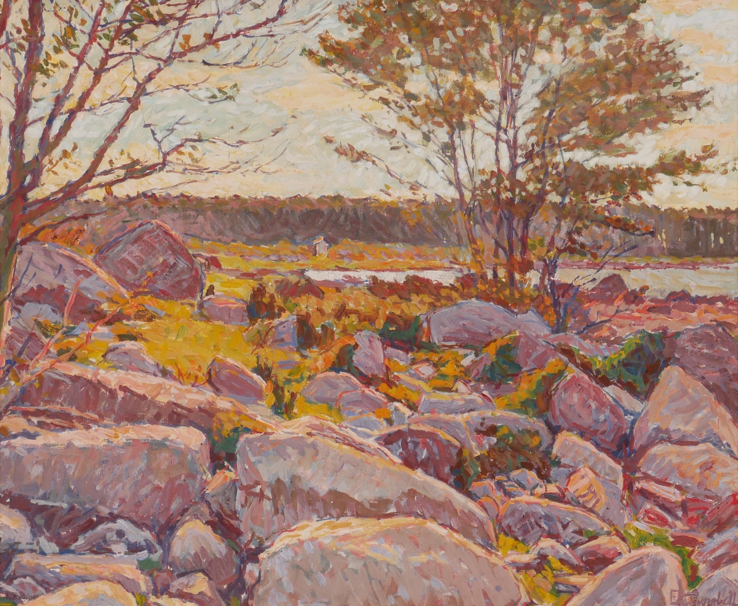 EGRON CAMPBELL. "Ölandsstrand september", olja på duk, signerad.