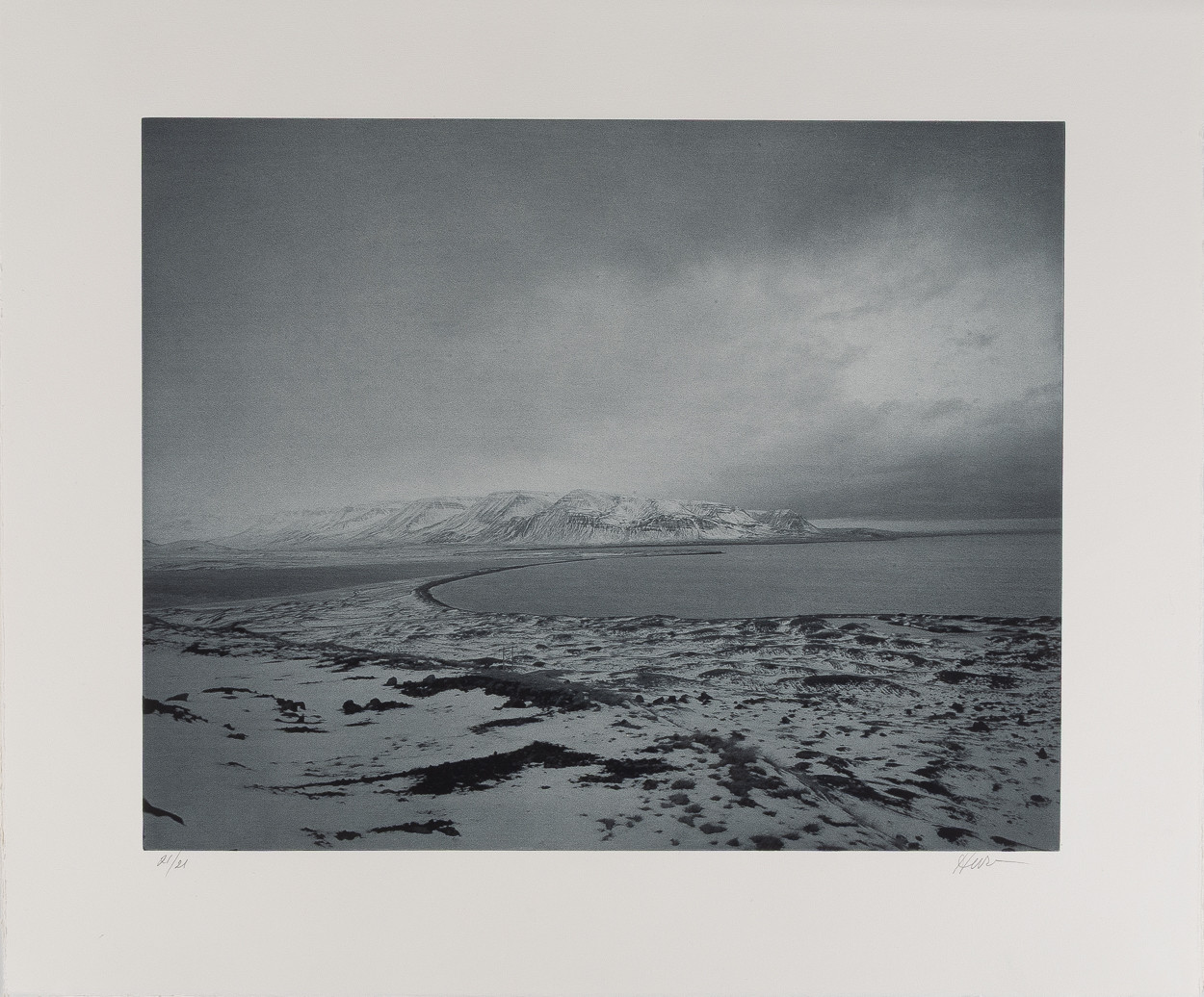 PATRICK HUSE (NORGE, FÖDD 1948). Landskapsmotiv 5 stycken, bl a Grönland / Island, etsningar, oramade blad.