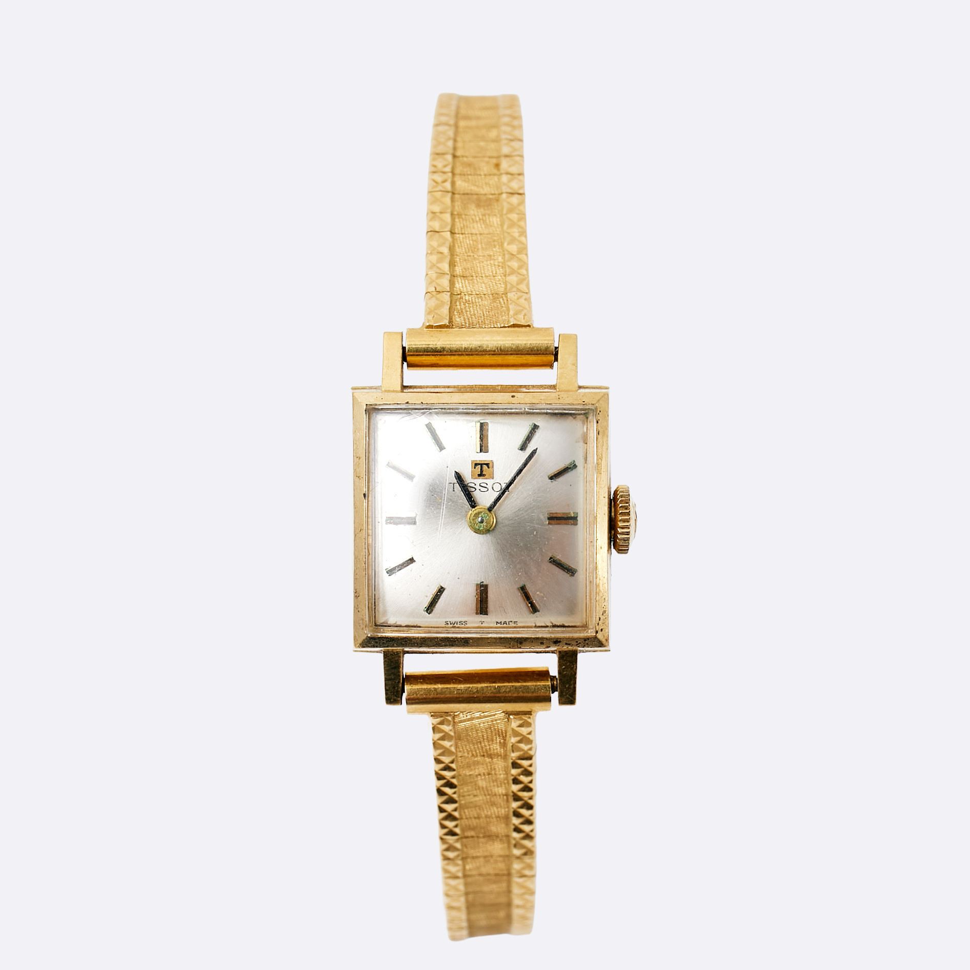 TISSOT, (Swiss T Made), boett och länk i 18 k guld, ca 16x16 mm, ca 1964.