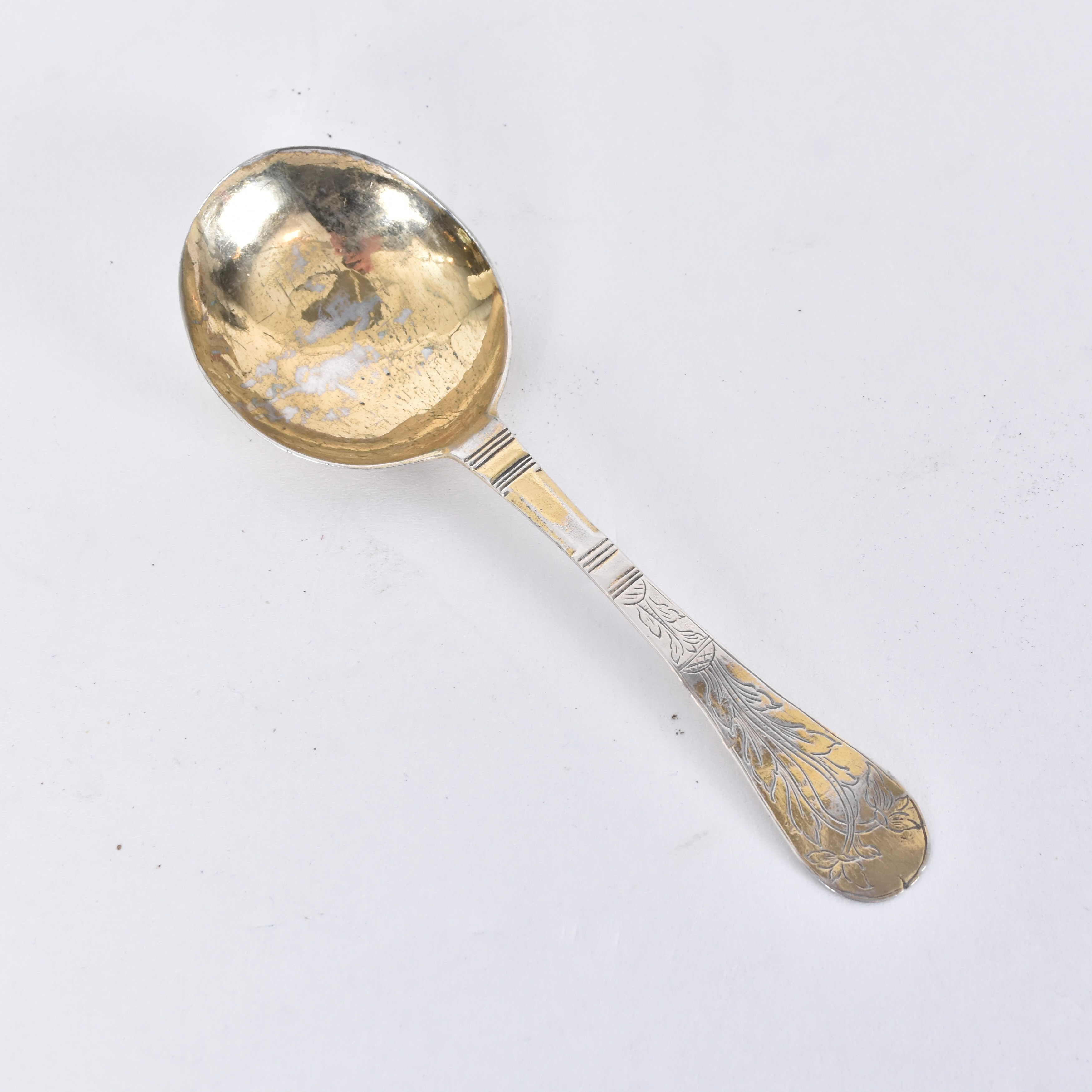 SUPSKED, delvis förgyllt silver.