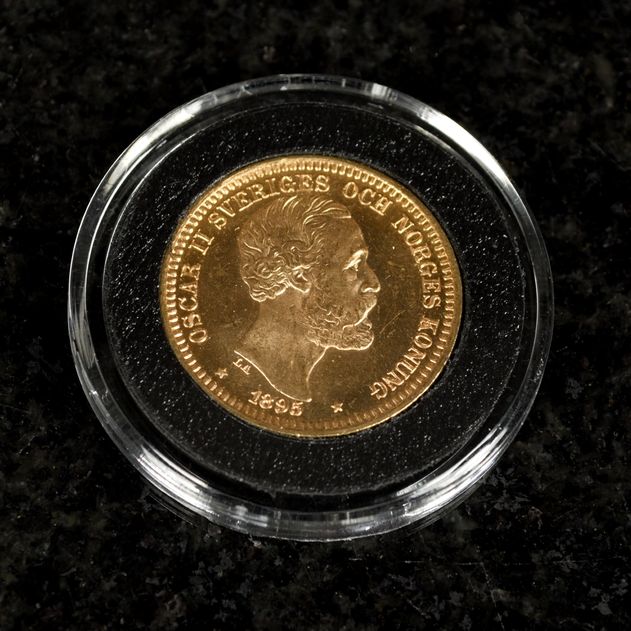 GULDMYNT. Sverige 20KR Oscar II 1895.