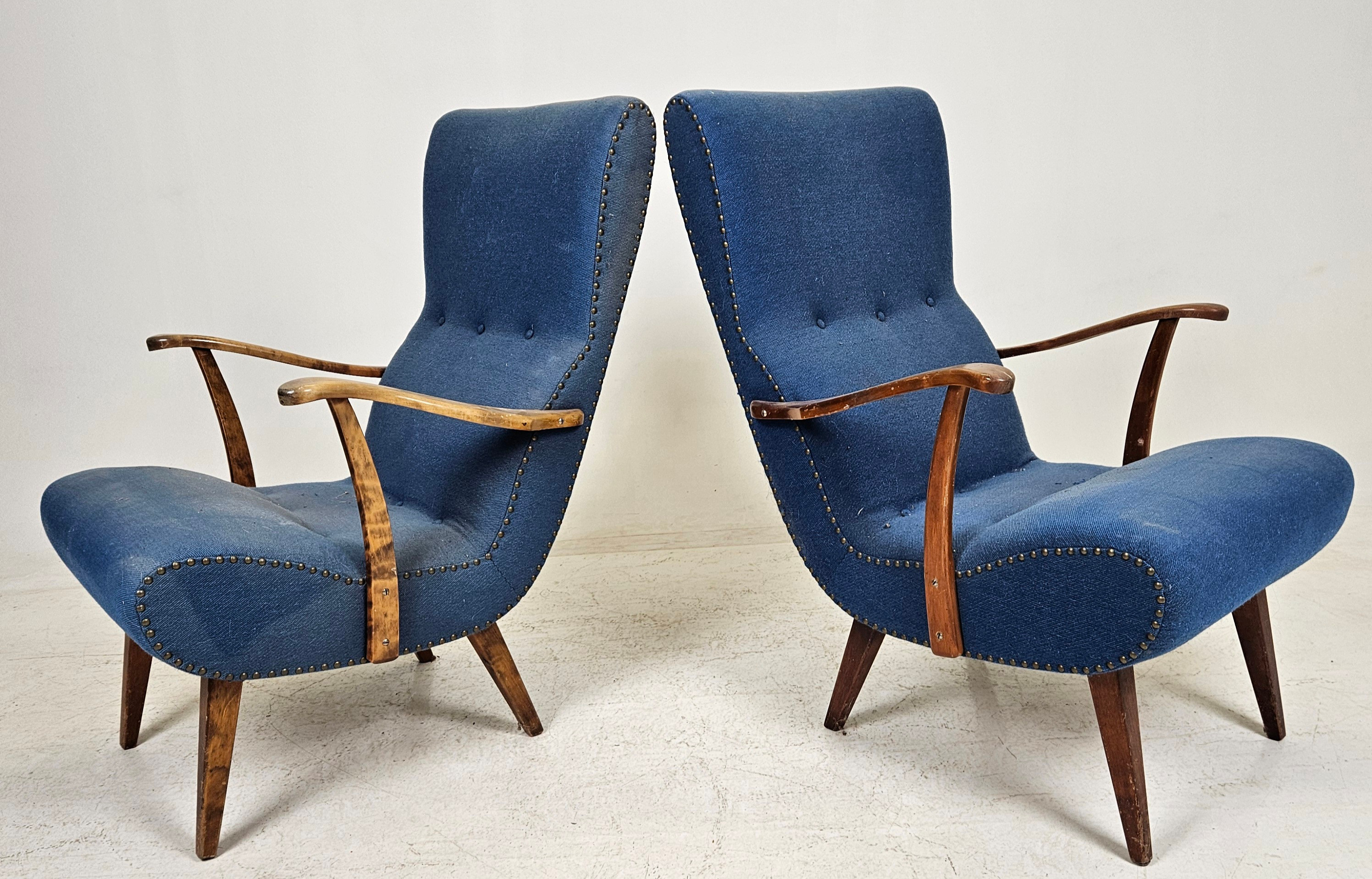 FÅTÖLJER, ett par, 1940/50-tal.