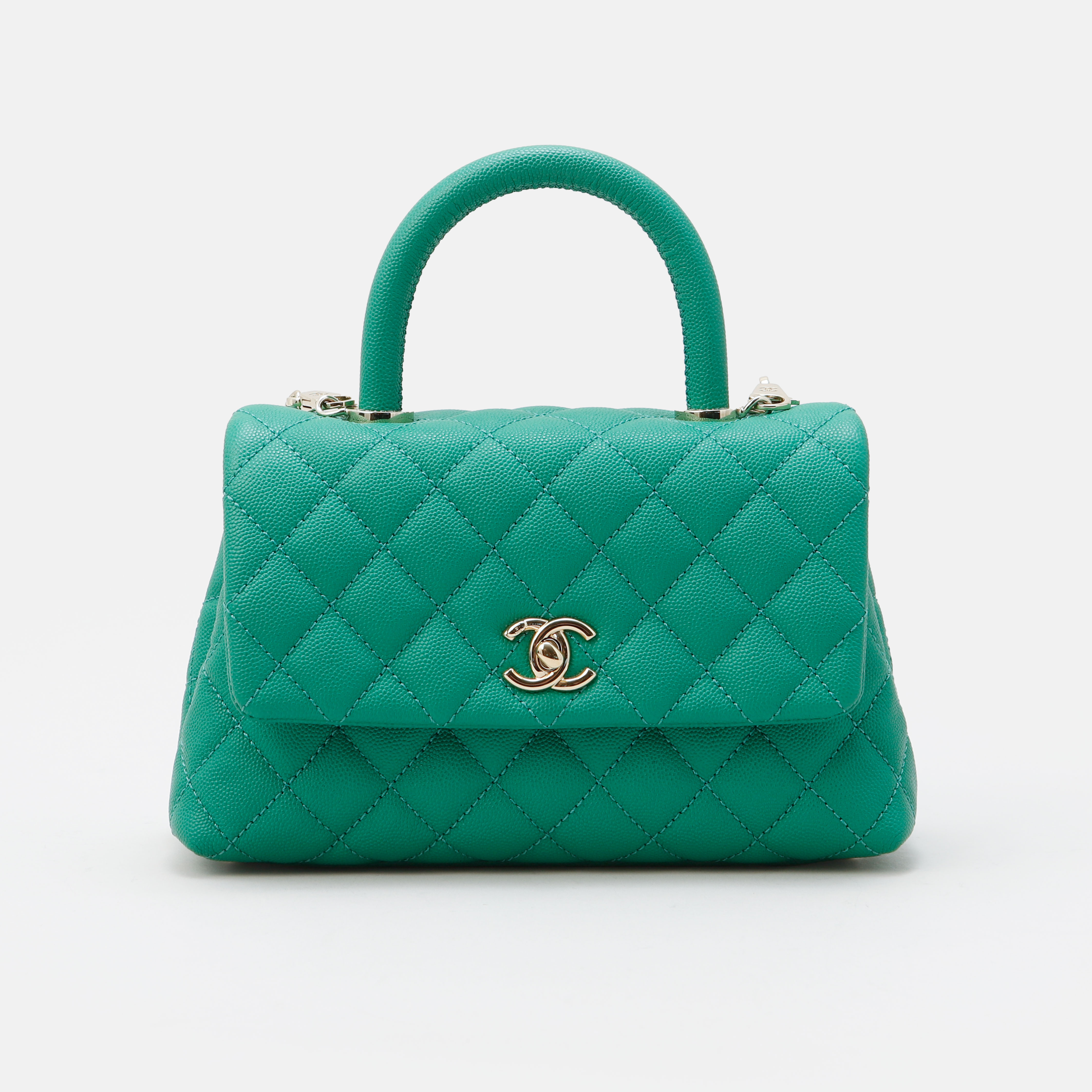 VÄSKA, Chanel, "Mini flap" med handtag, 2020/2021.