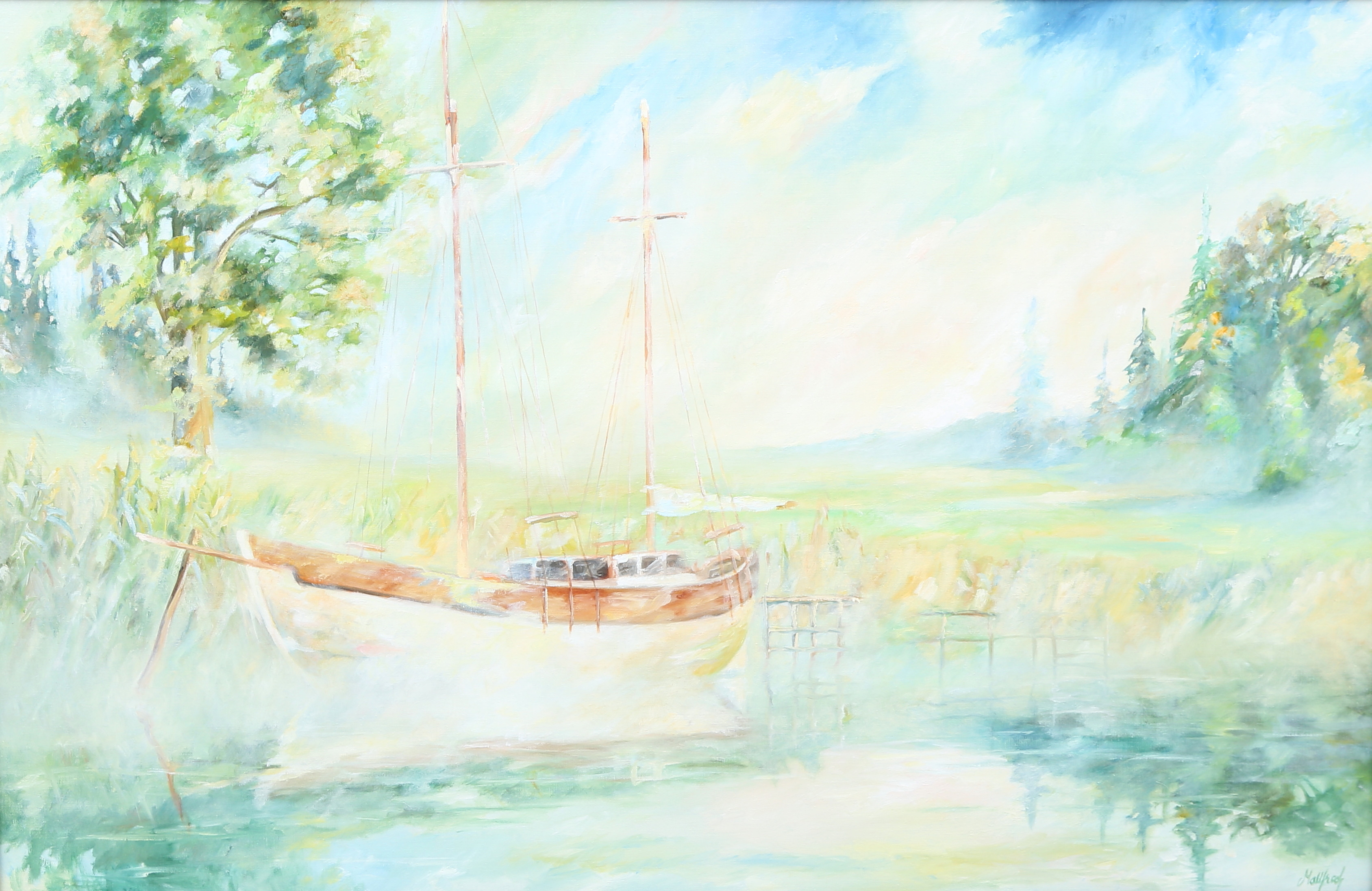 MALLFRED KERESTURI. olja på duk, signerad.