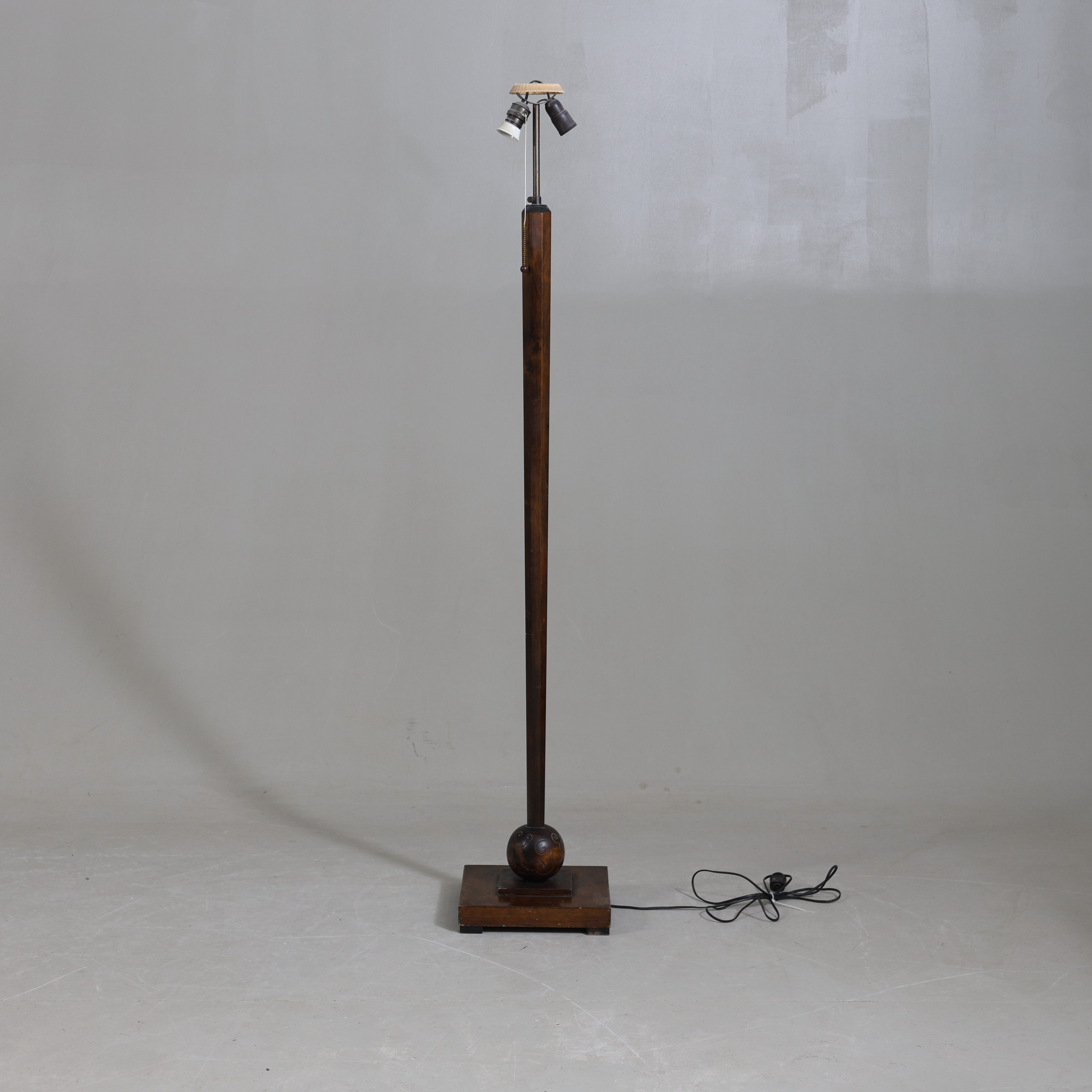 GOLVLAMPA, bonad björk, Swedish Grace, 1920/30-tal.