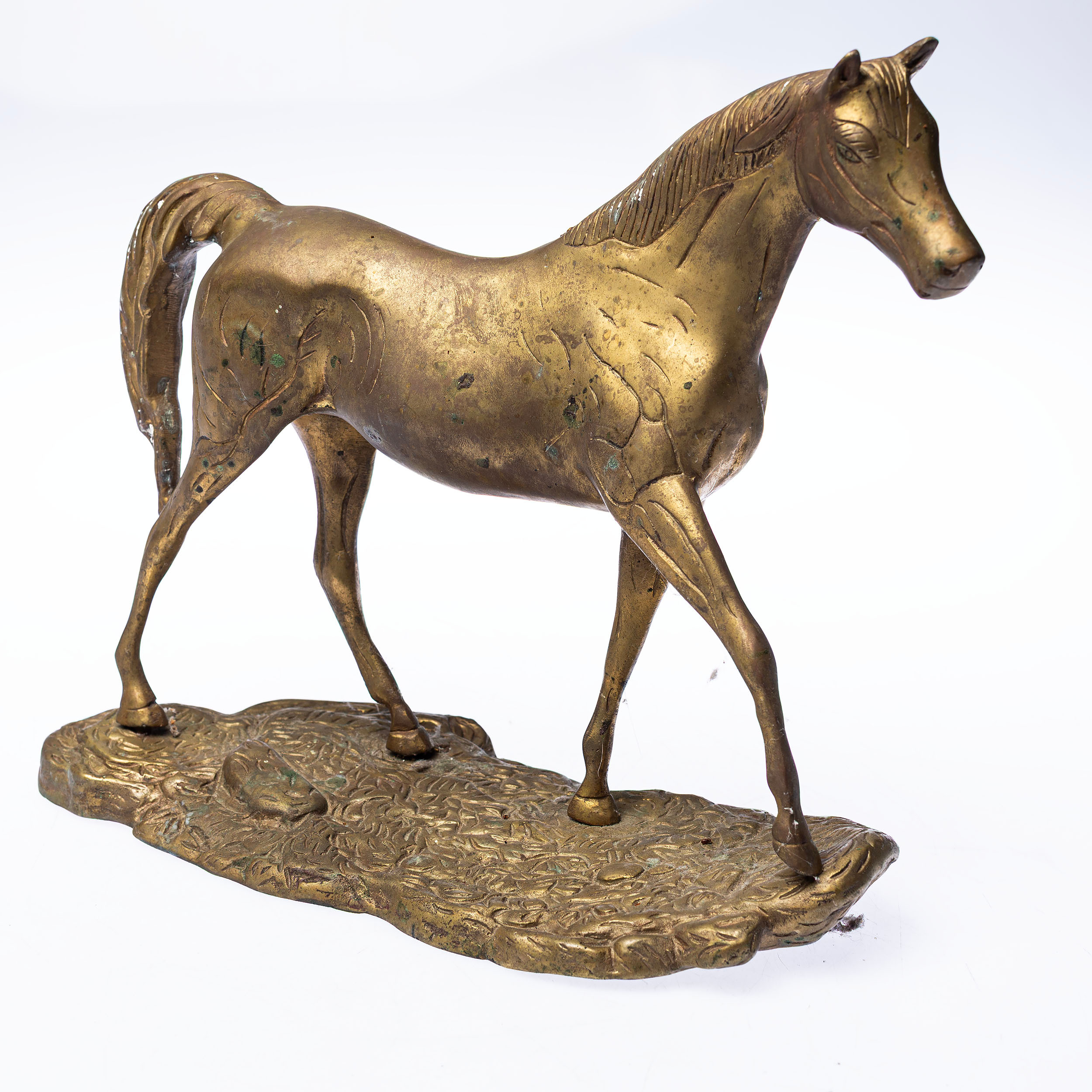 SKULPTUR, mässing, häst.