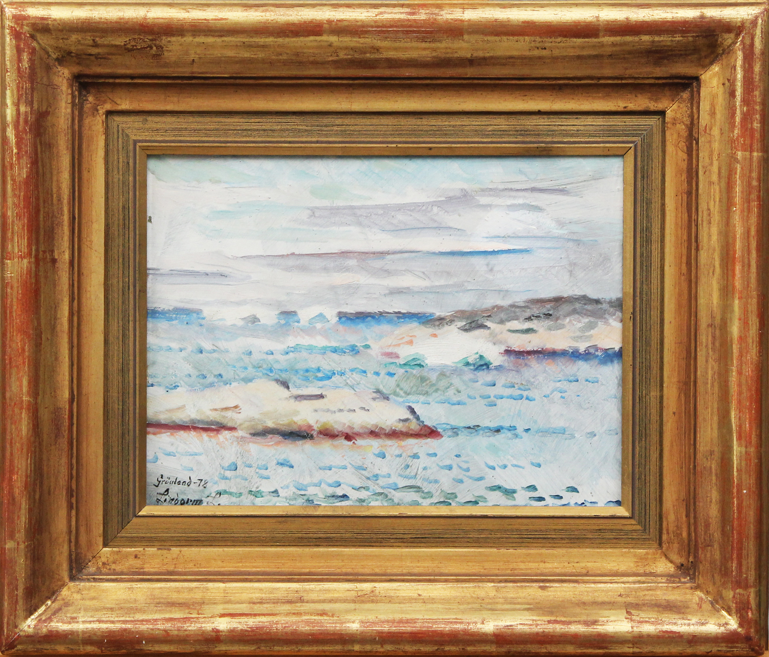 LINDORM LILJEFORS. OLJA, på pannå, Grönlandsmotiv, signerad, 1978.